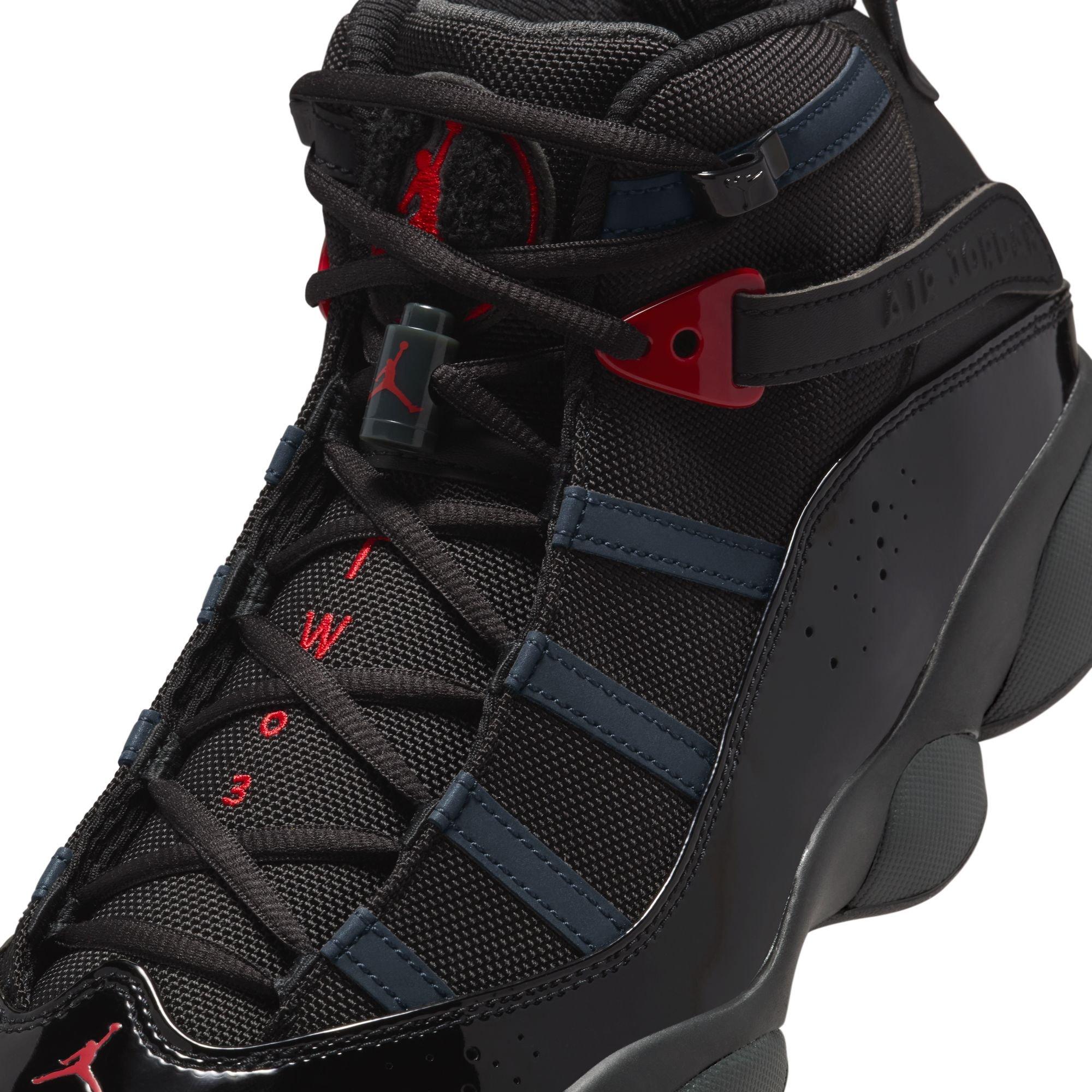 Jordan 6 Rings Men's "Black/Fire Red/Anthracite" Shoe