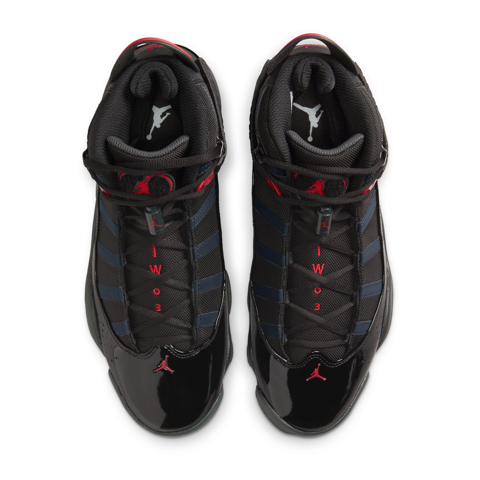 Jordan 6 Rings Men's "Black/Fire Red/Anthracite" Shoe