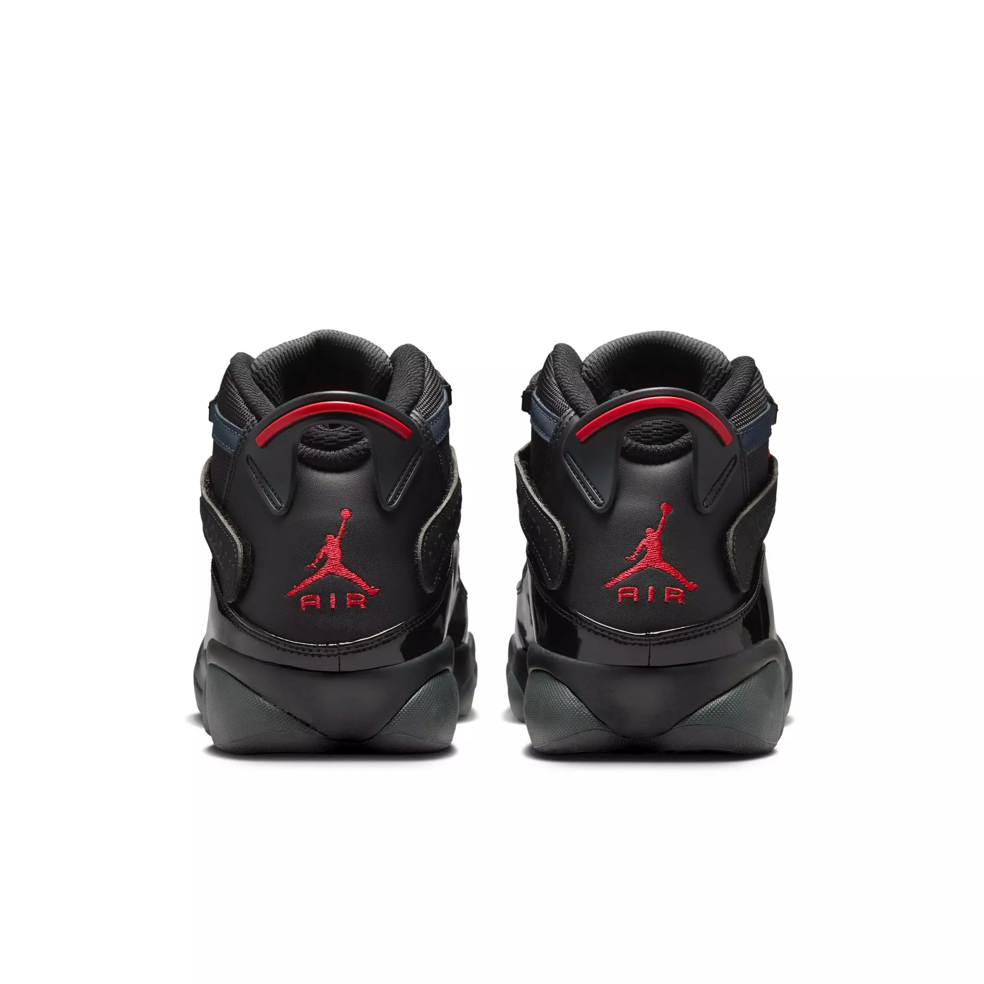 Jordan 6 Rings "Black/Fire Red/Anthracite" Men's Shoe - BLACK/RED
