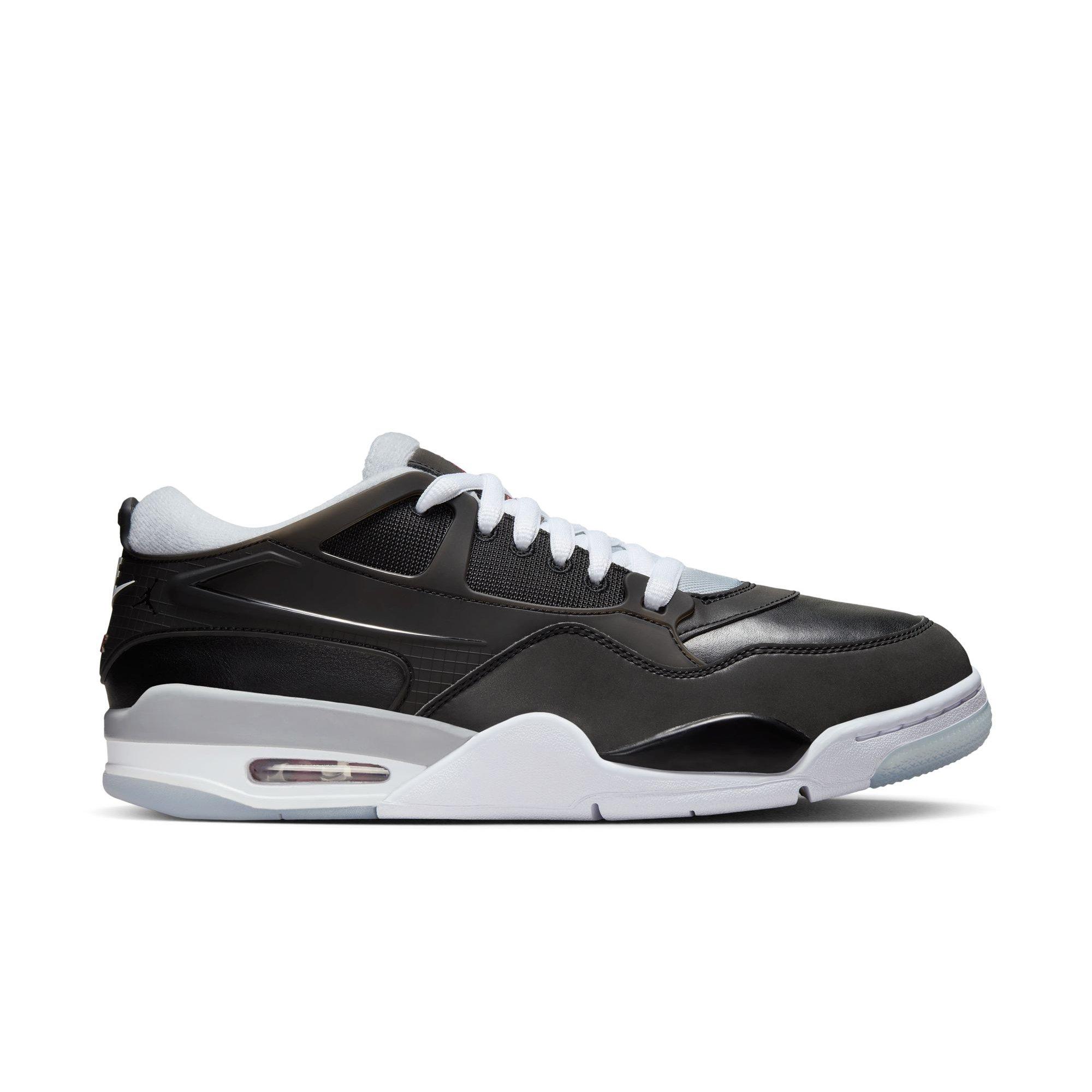 Jordan 4 RM "Black/Fire Red/Wolf Grey/White" Men's Shoe - BLACK/GREY/RED