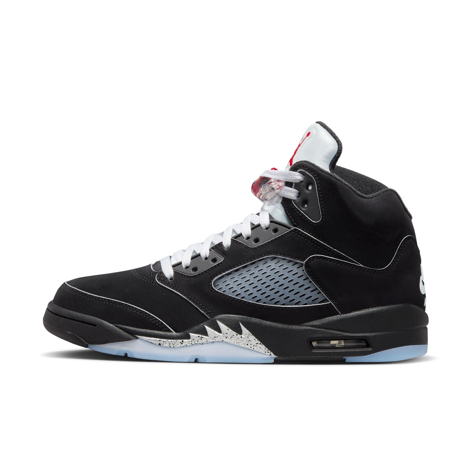 Jordan 5 Retro "Reimagined" Men's Shoe - BLACK/WHITE/METALLIC SILVER Thumbnail View 14