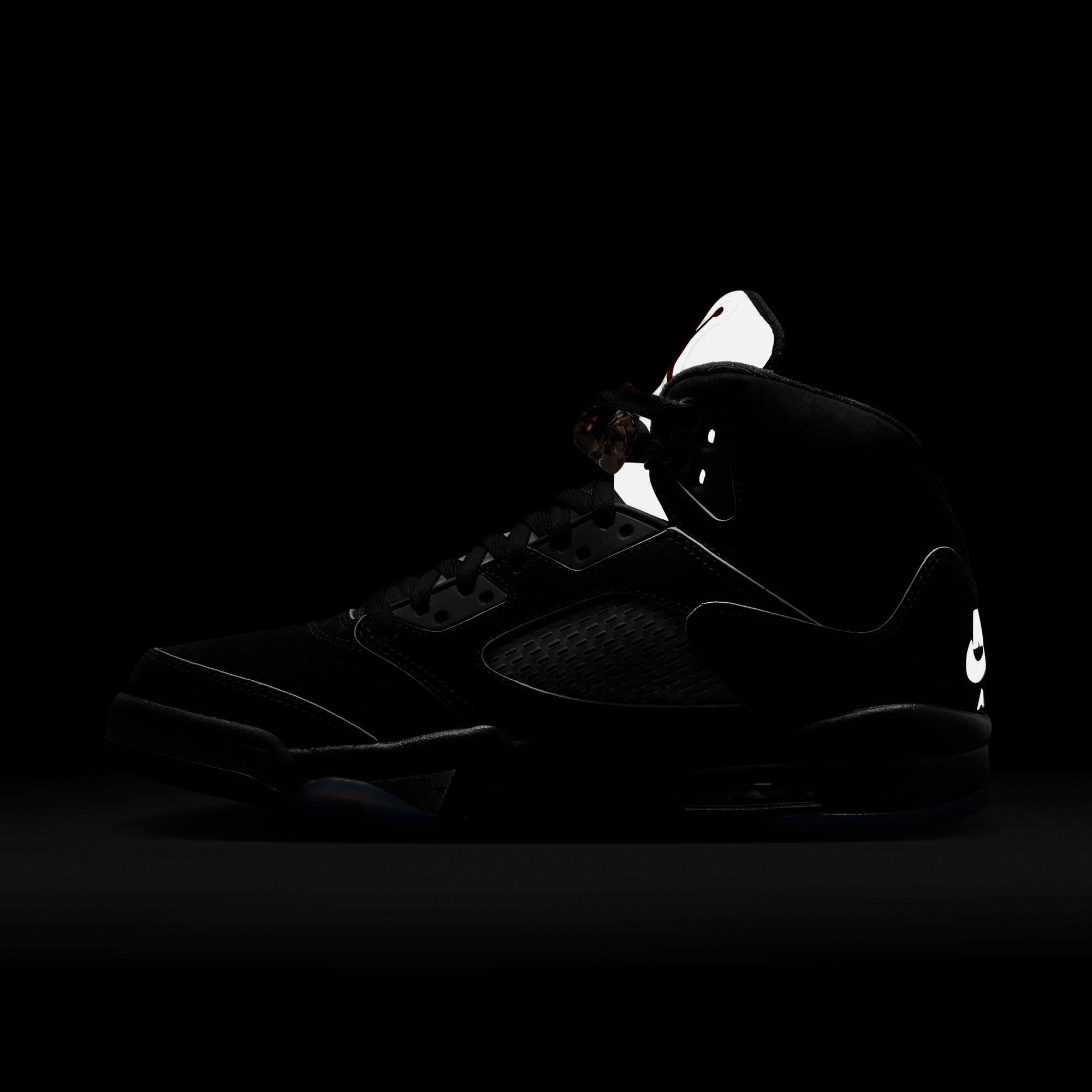 Jordan 5 Retro "Reimagined" Men's Shoe - BLACK/WHITE/METALLIC SILVER Thumbnail View 11
