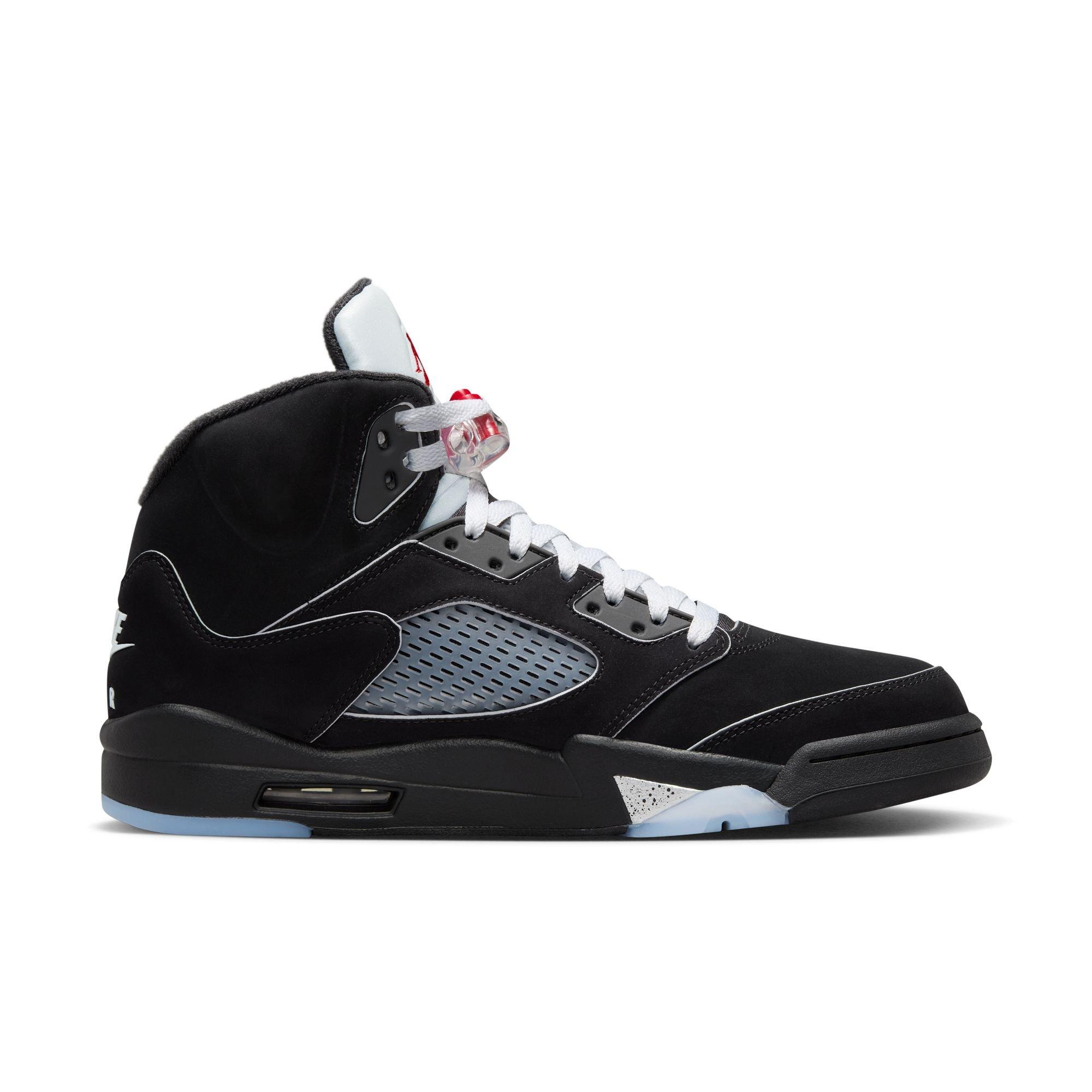 Jordan 5 Retro "Reimagined" Men's Shoe - BLACK/WHITE/METALLIC SILVER Thumbnail View 2
