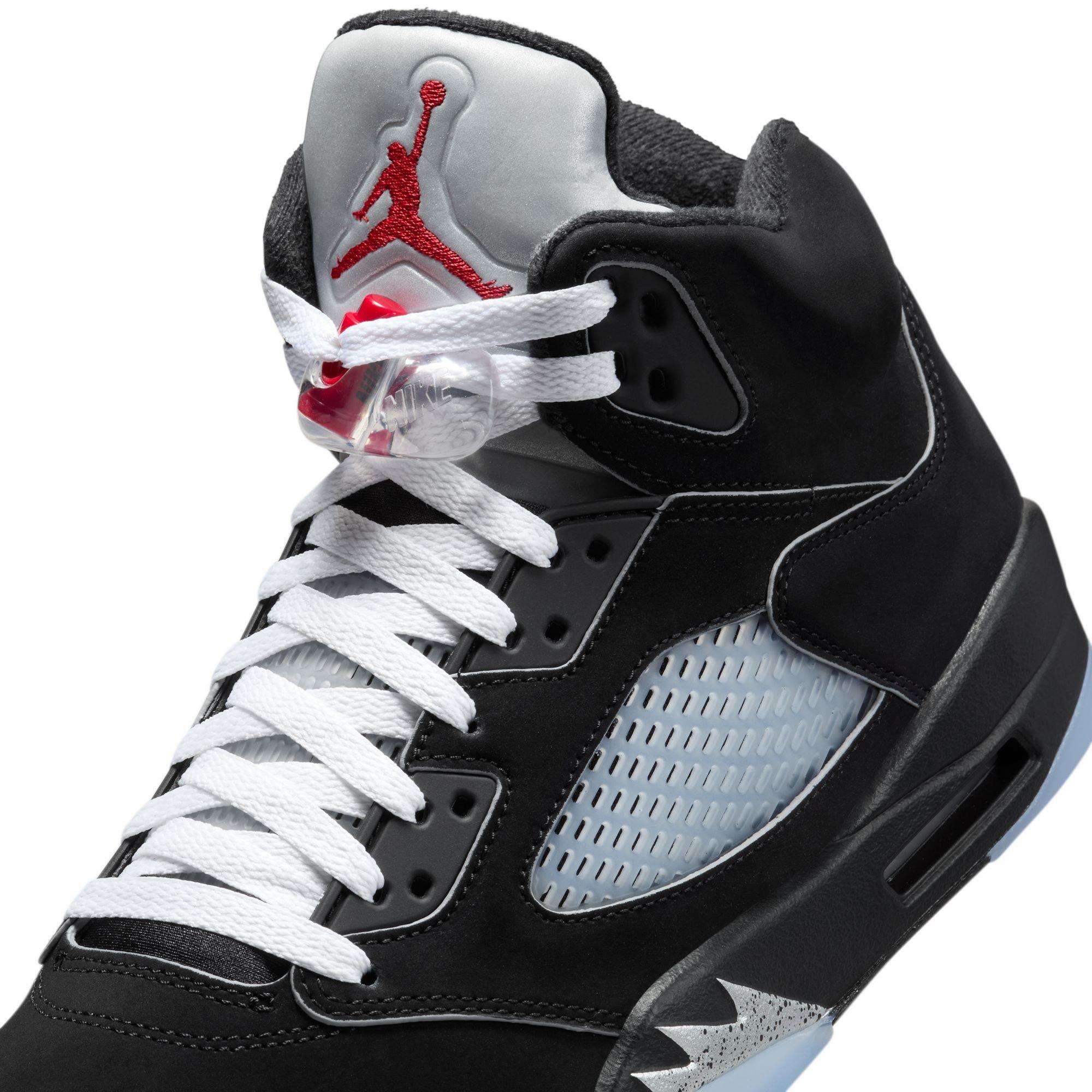Jordan 5 Retro "Reimagined" Men's Shoe - BLACK/WHITE/METALLIC SILVER Thumbnail View 4