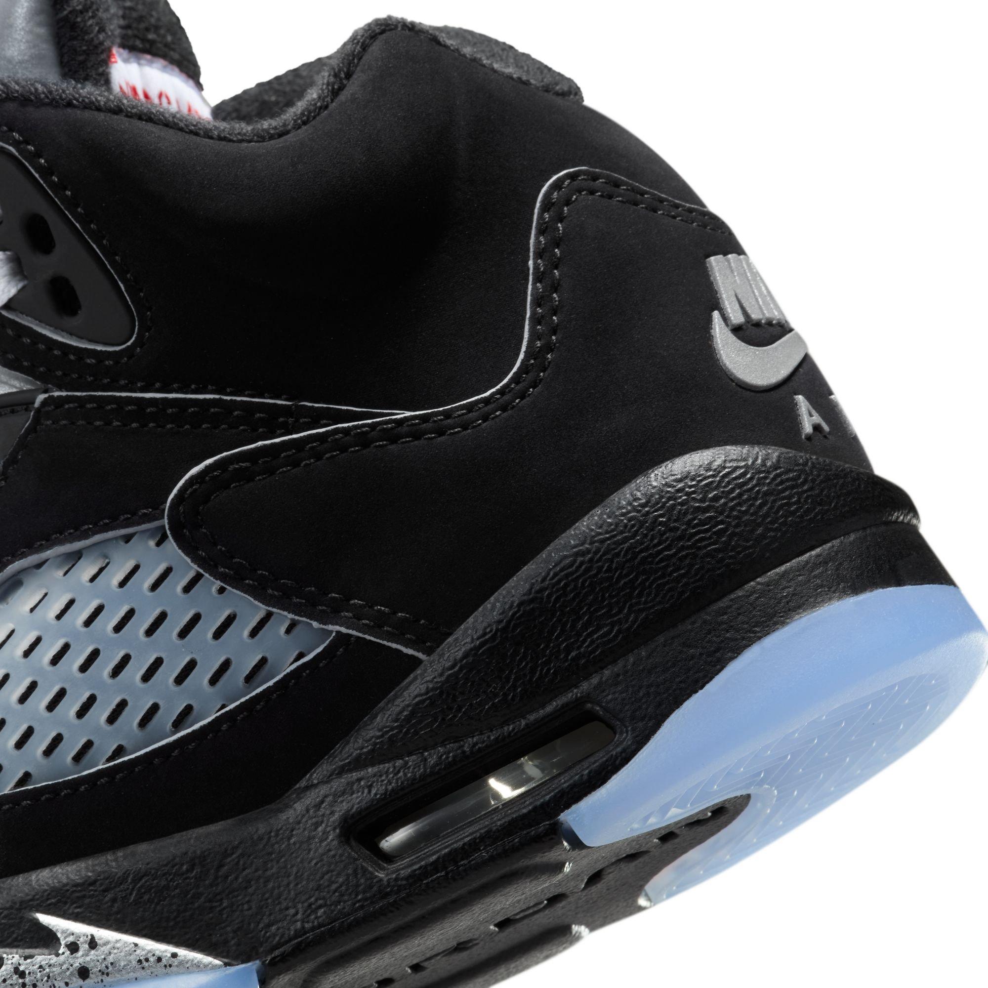 Jordan 5 Retro "Reimagined" Men's Shoe - BLACK/WHITE/METALLIC SILVER Thumbnail View 5