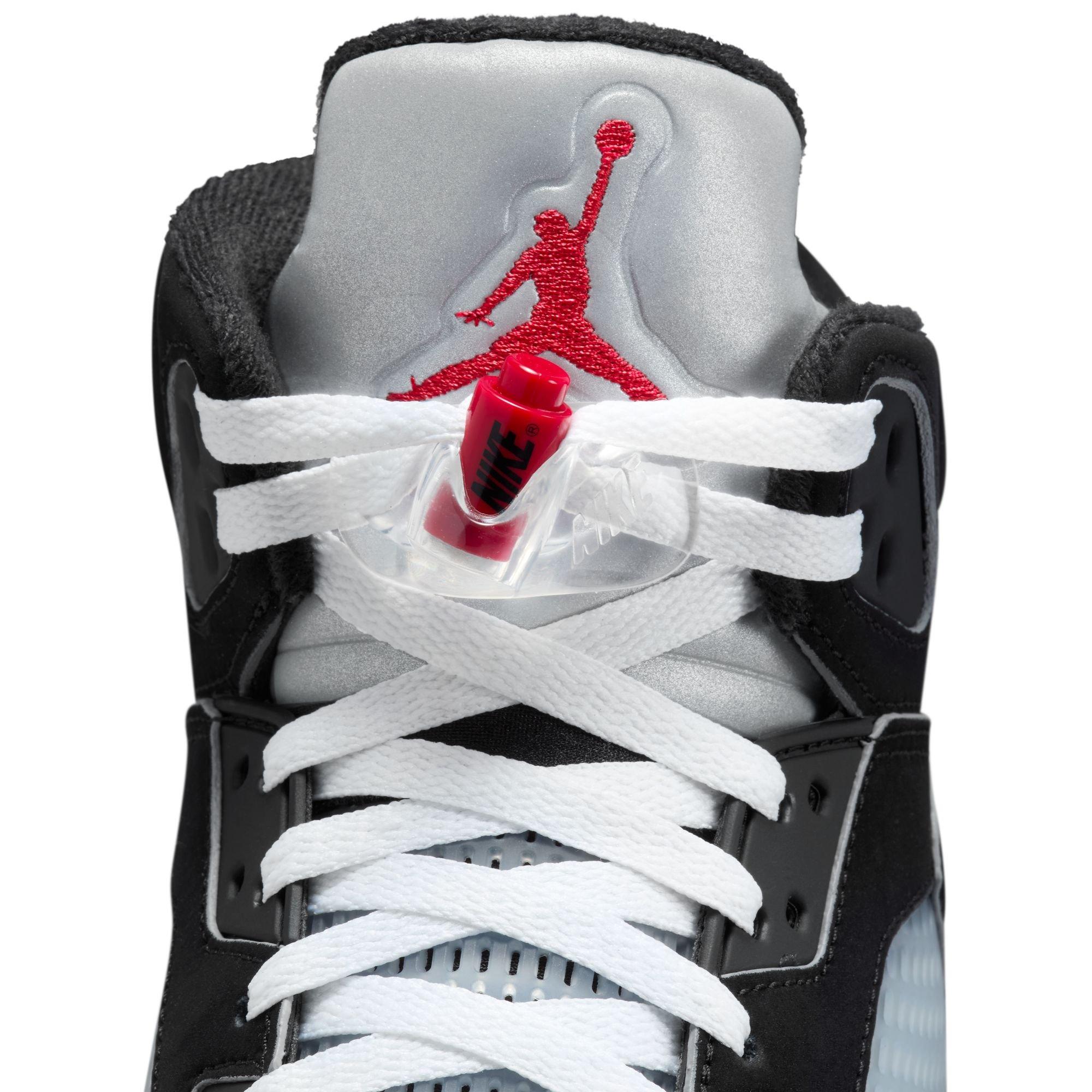 Jordan 5 Retro "Reimagined" Men's Shoe - BLACK/WHITE/METALLIC SILVER Thumbnail View 7