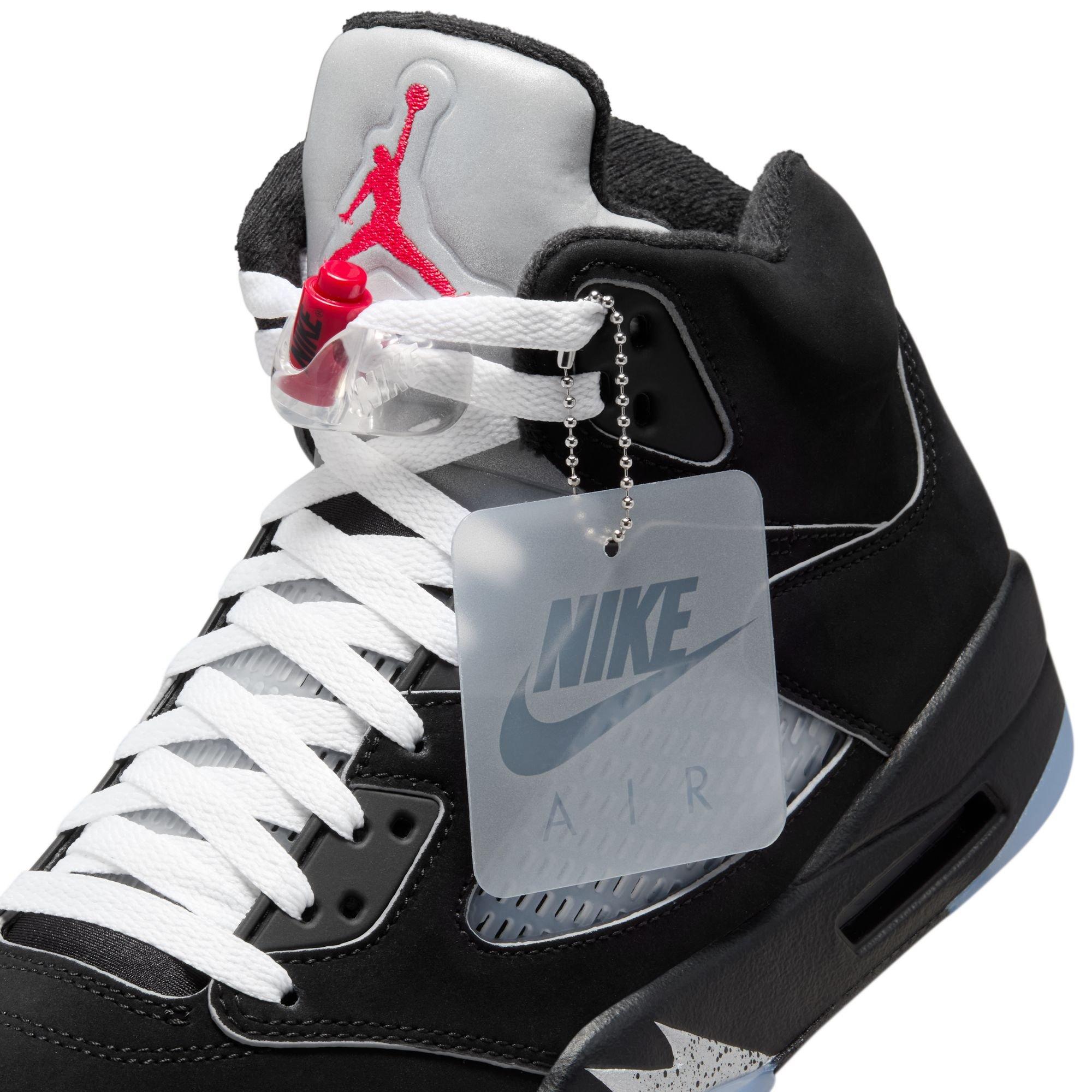 Jordan 5 Retro "Reimagined" Men's Shoe - BLACK/WHITE/METALLIC SILVER Thumbnail View 8