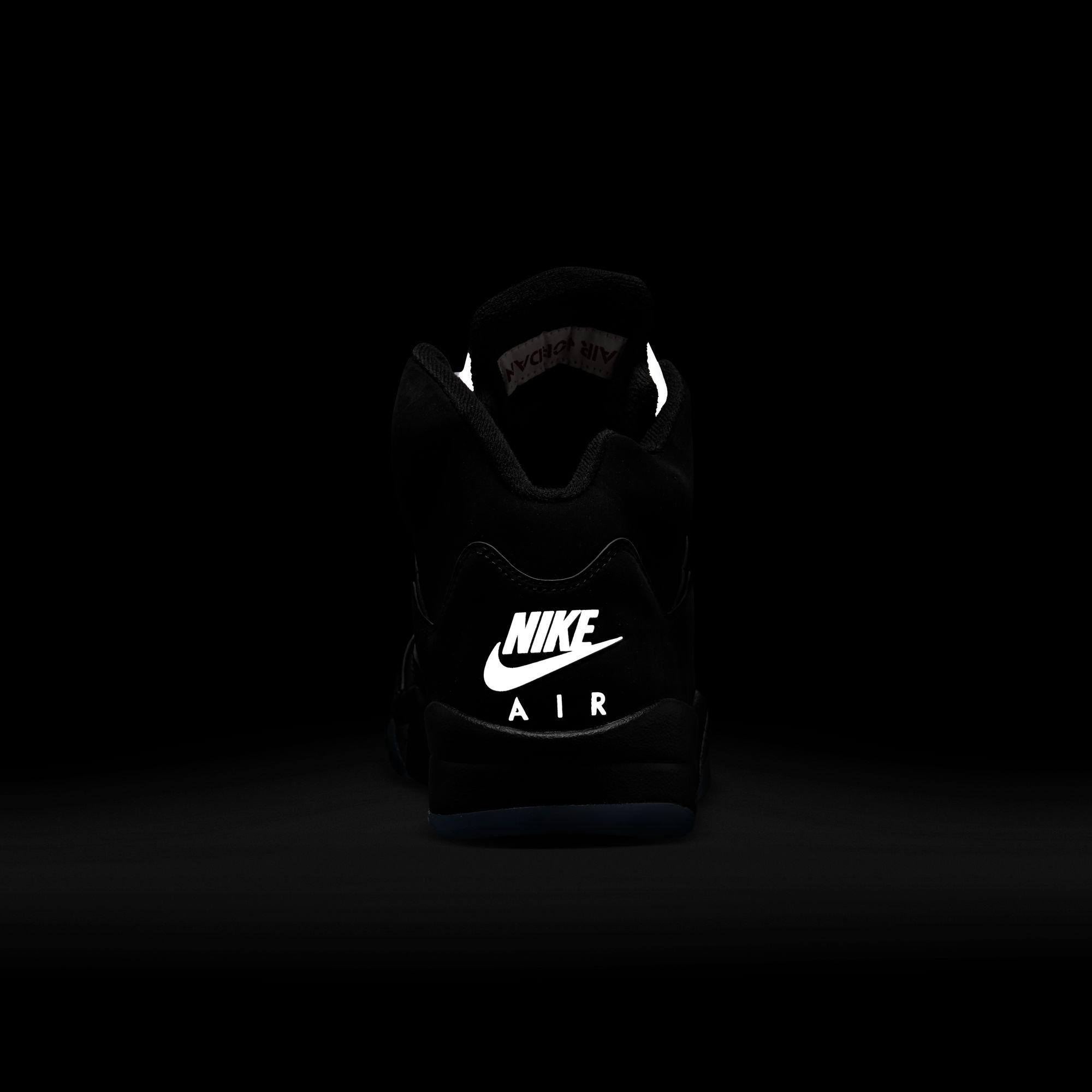 Jordan 5 Retro "Reimagined" Men's Shoe - BLACK/WHITE/METALLIC SILVER Thumbnail View 9