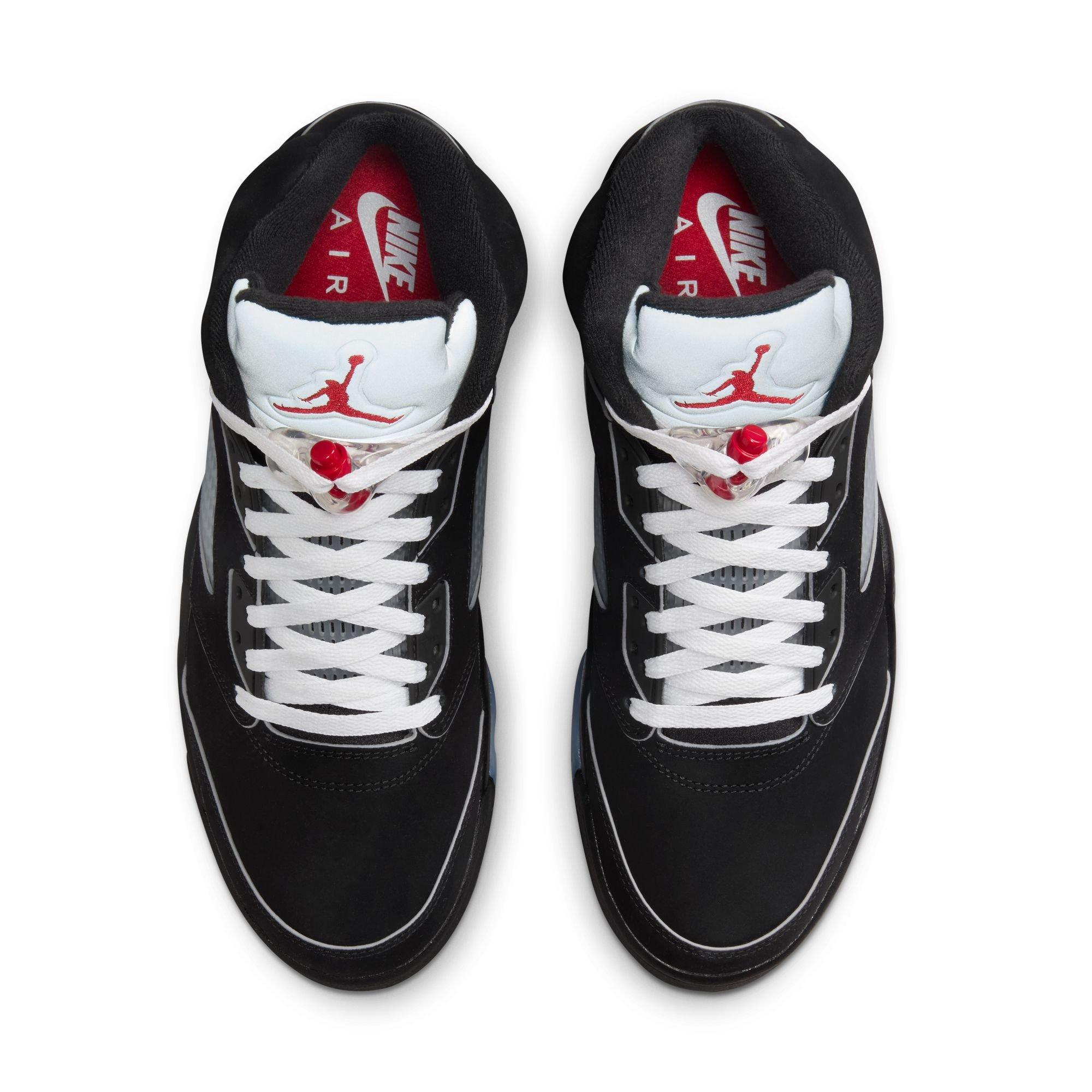 Jordan 5 Retro "Reimagined" Men's Shoe - BLACK/WHITE/METALLIC SILVER Thumbnail View 17