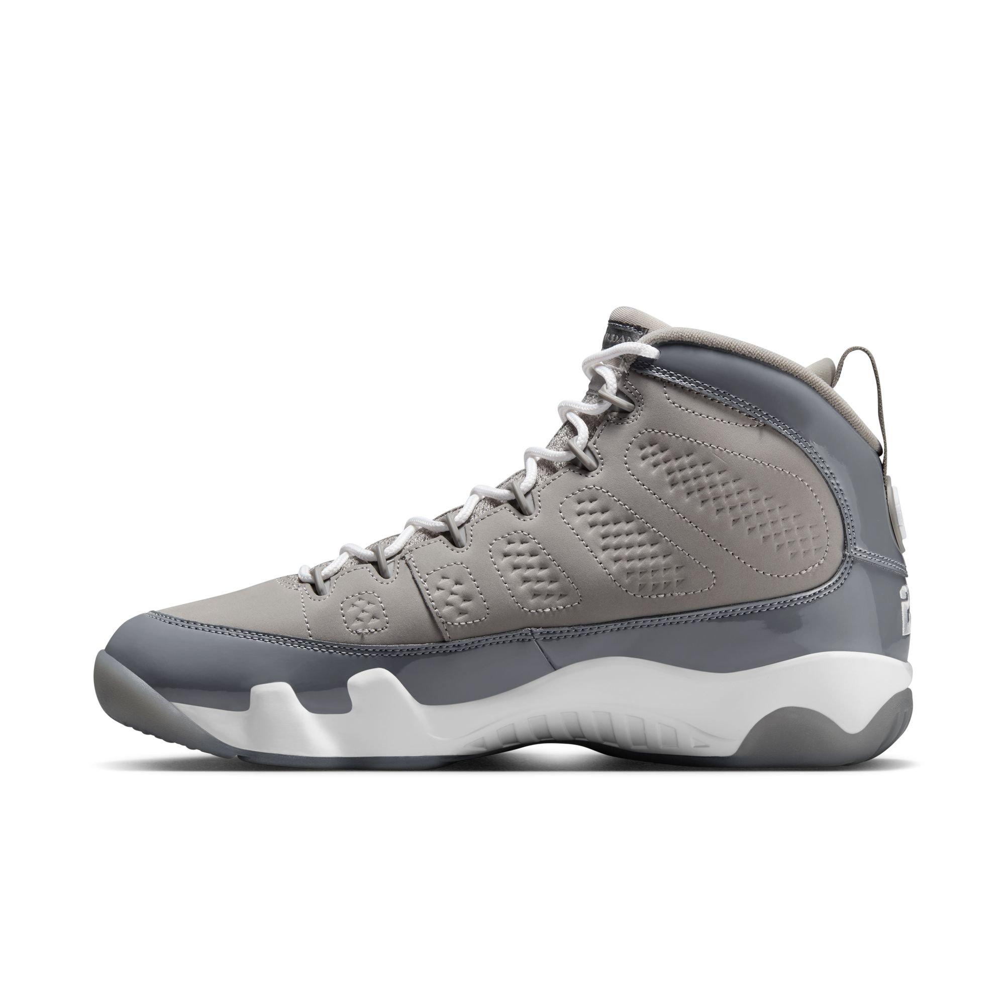 Nike men’s air Jordan 9 retro cool gray leather basketball shoes size 10.5 Nike Air Jordan 9 Retro Golf Shoes Cool Grey | Golf Shoes  main image 2