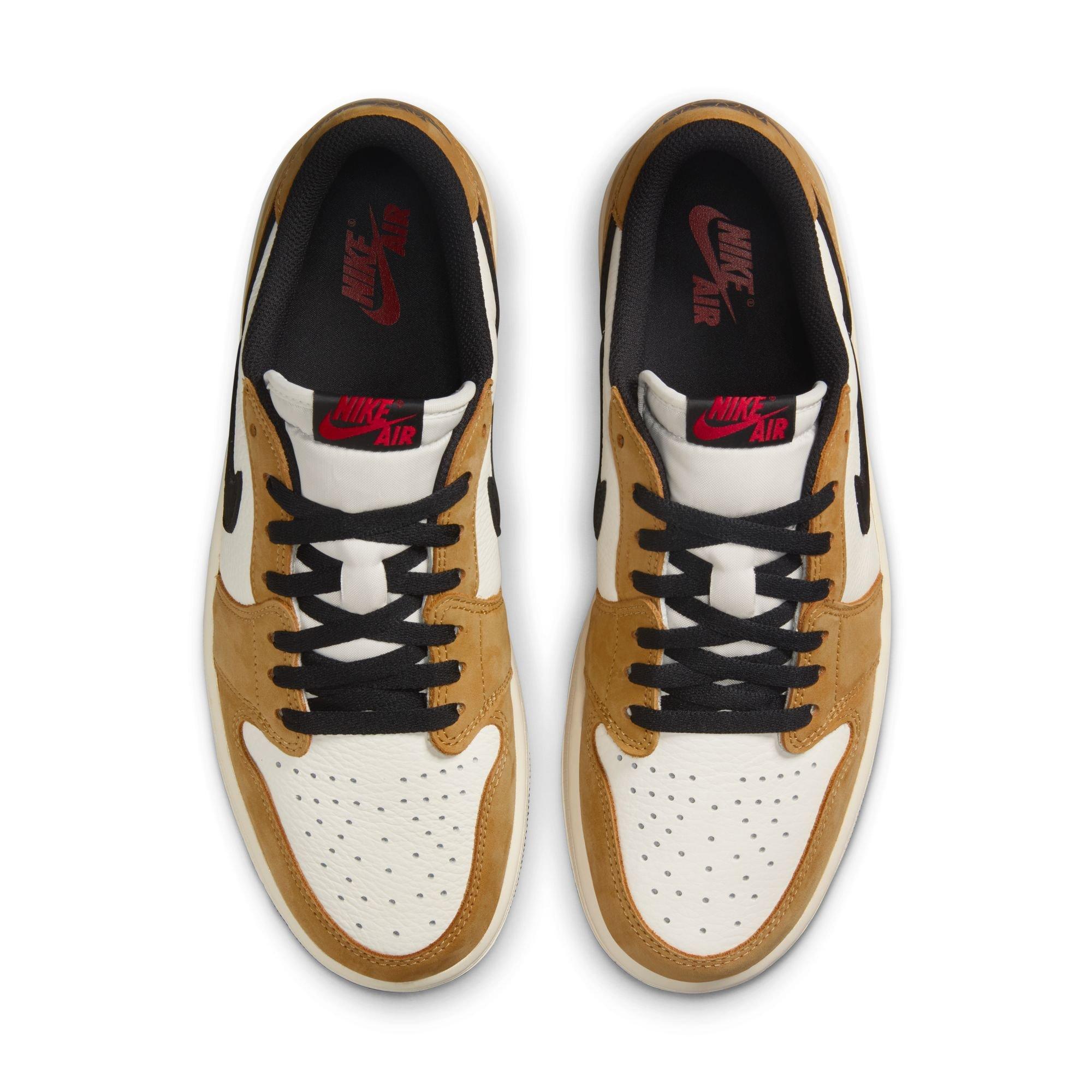 Jordan 1 Low OG "Rookie of the Year" Men's Shoe - SAIL/BLACK/GOLDEN HARVEST Thumbnail View 10