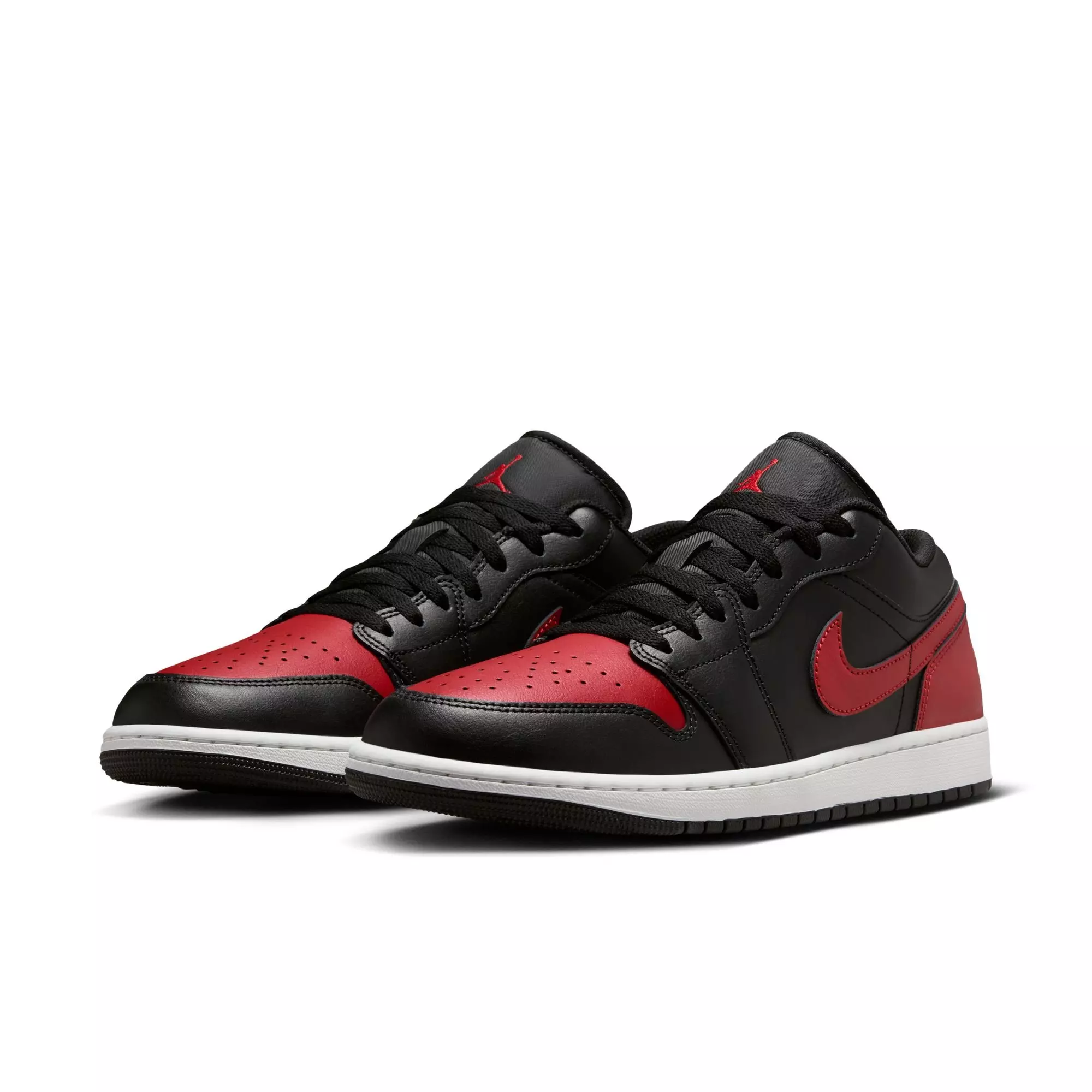 Jordan 1 Low "Black/Varsity Red/Summit White" Men's Shoe - RED/WHITE