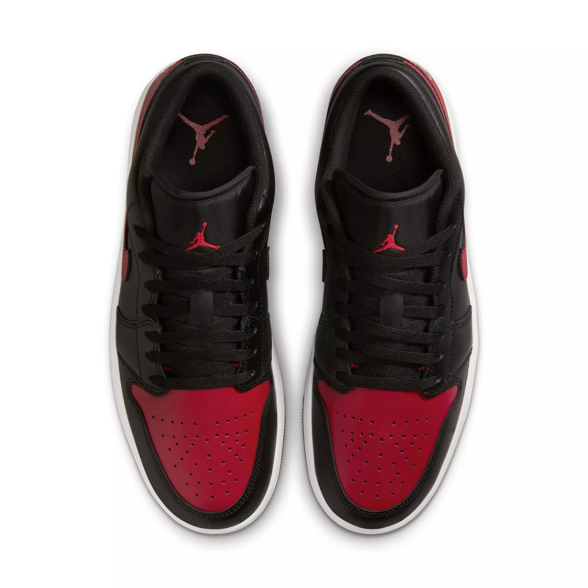 Jordan 1 Low "Black/Varsity Red/Summit White" Men's Shoe - RED/WHITE
