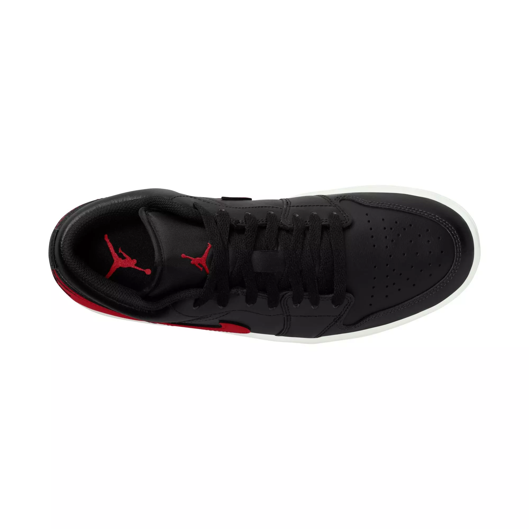 Jordan 1 Low "Black/Varsity Red/Summit White" Men's Shoe - RED/WHITE