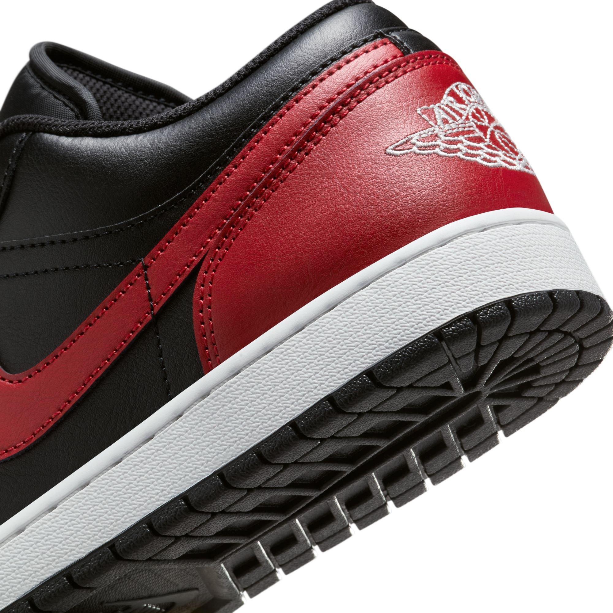 Jordan 1 Low "Black/Varsity Red/Summit White" Men's Shoe - RED/WHITE Thumbnail View 11