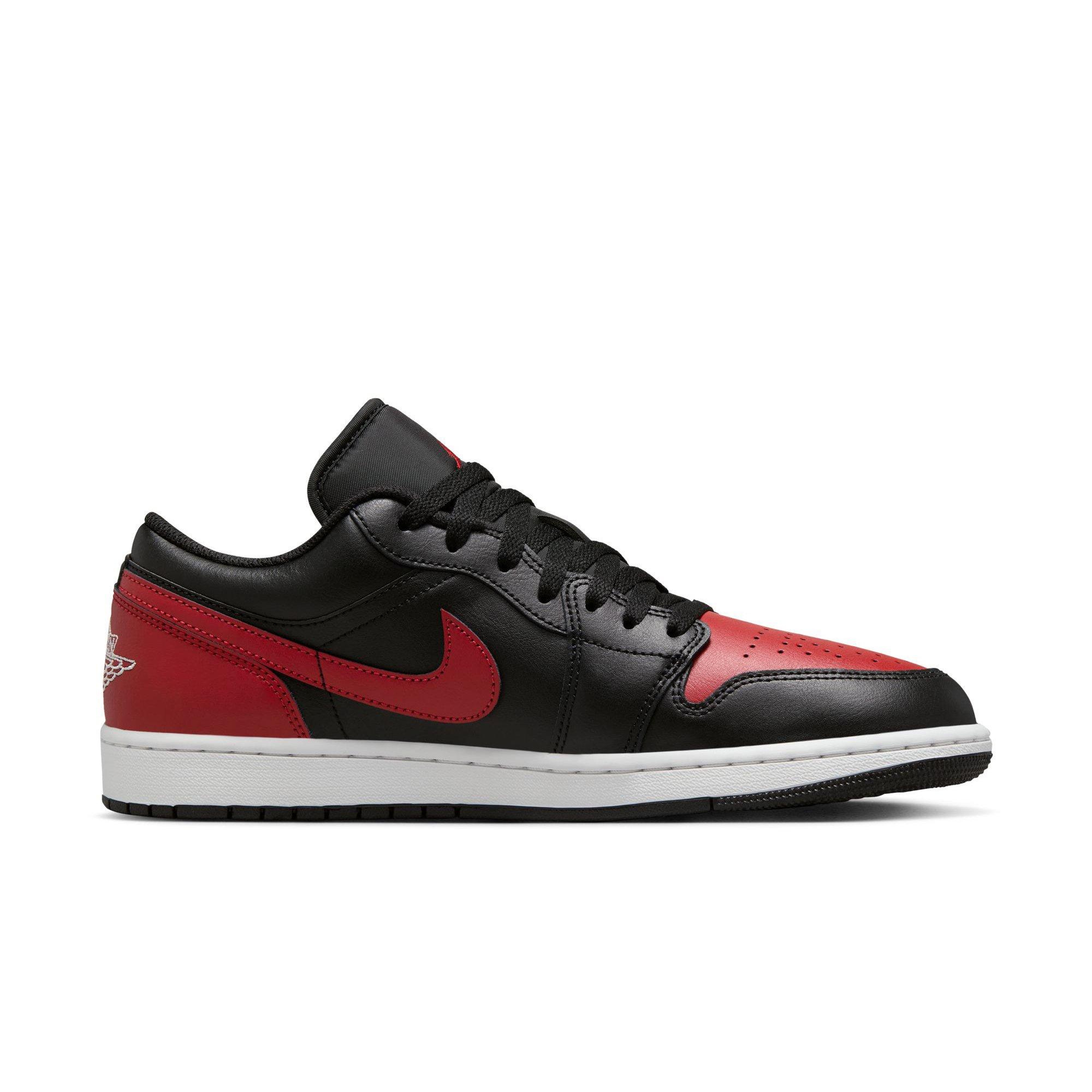 Jordan 1 Low "Black/Varsity Red/Summit White" Men's Shoe - RED/WHITE Thumbnail View 2