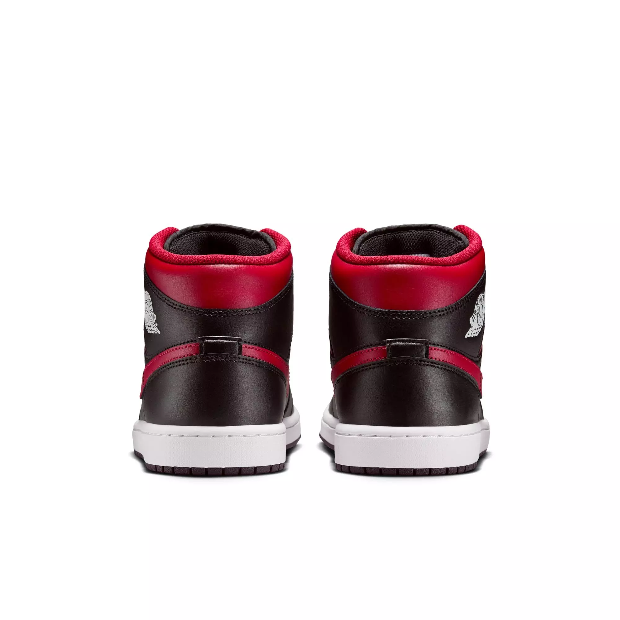 Jordan 1 Mid "Black/Varsity Red/Summit White" Men's Shoe - BLACK/RED/WHITE