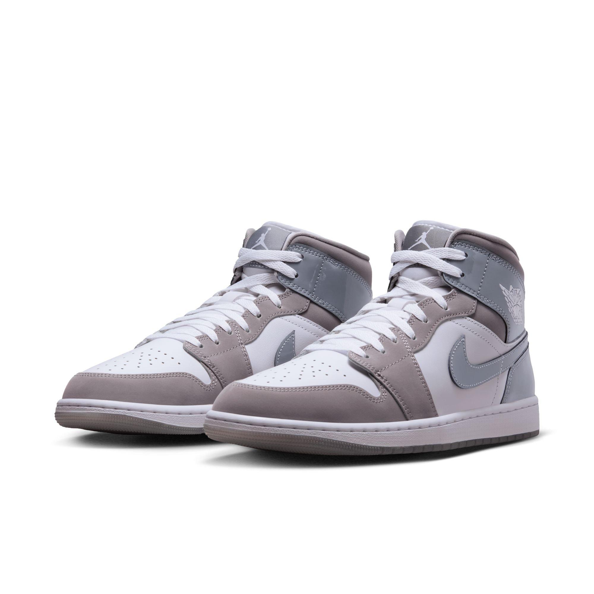 Jordan 1 Mid SE "White/Cool Grey/Medium Grey" Men's Shoe - GREY Thumbnail View 5