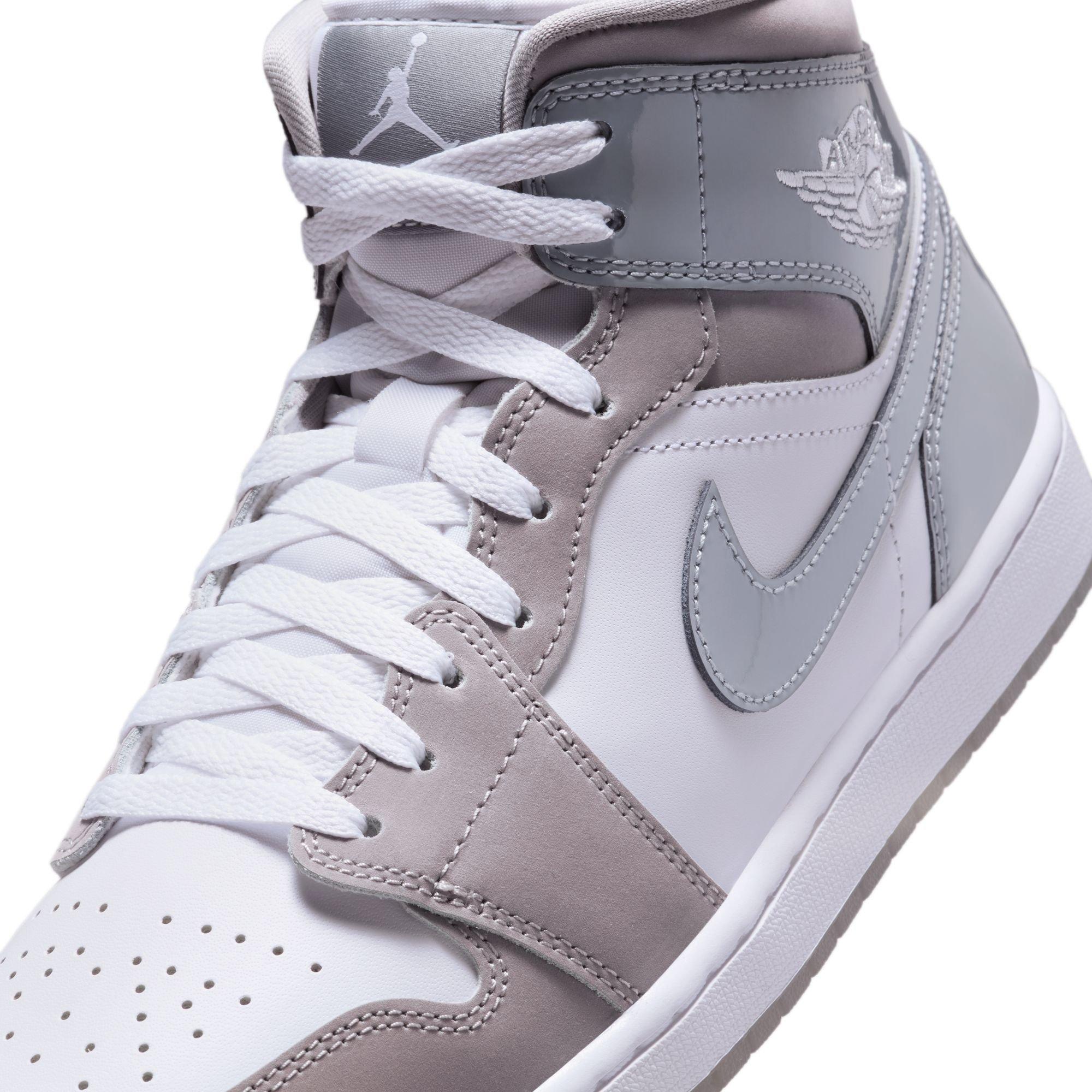 Jordan 1 Mid SE "White/Cool Grey/Medium Grey" Men's Shoe - GREY Thumbnail View 10