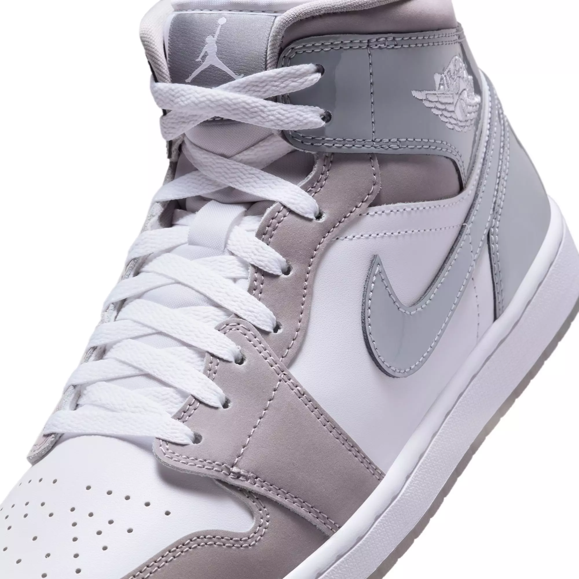 Jordan 1 Mid SE "White/Cool Grey/Medium Grey" Men's Shoe - GREY