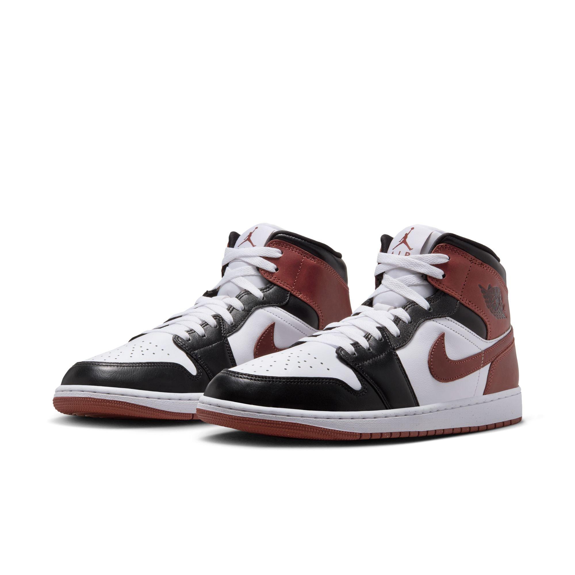 Jordan 1 Mid SE "White/Dark Pony/Black" Men's Shoe - WHITE/BLACK Thumbnail View 5