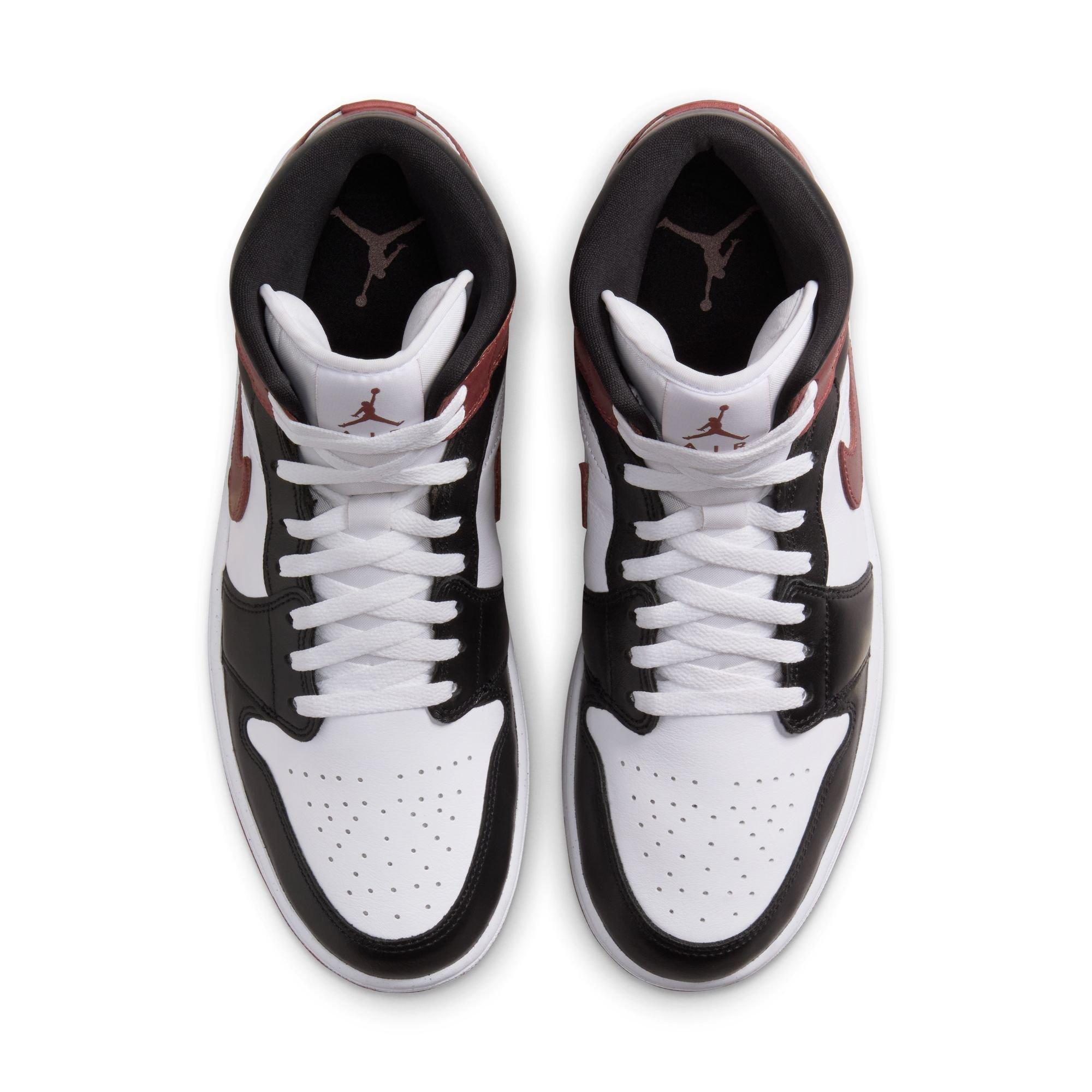 Jordan 1 Mid SE "White/Dark Pony/Black" Men's Shoe - WHITE/BLACK Thumbnail View 6