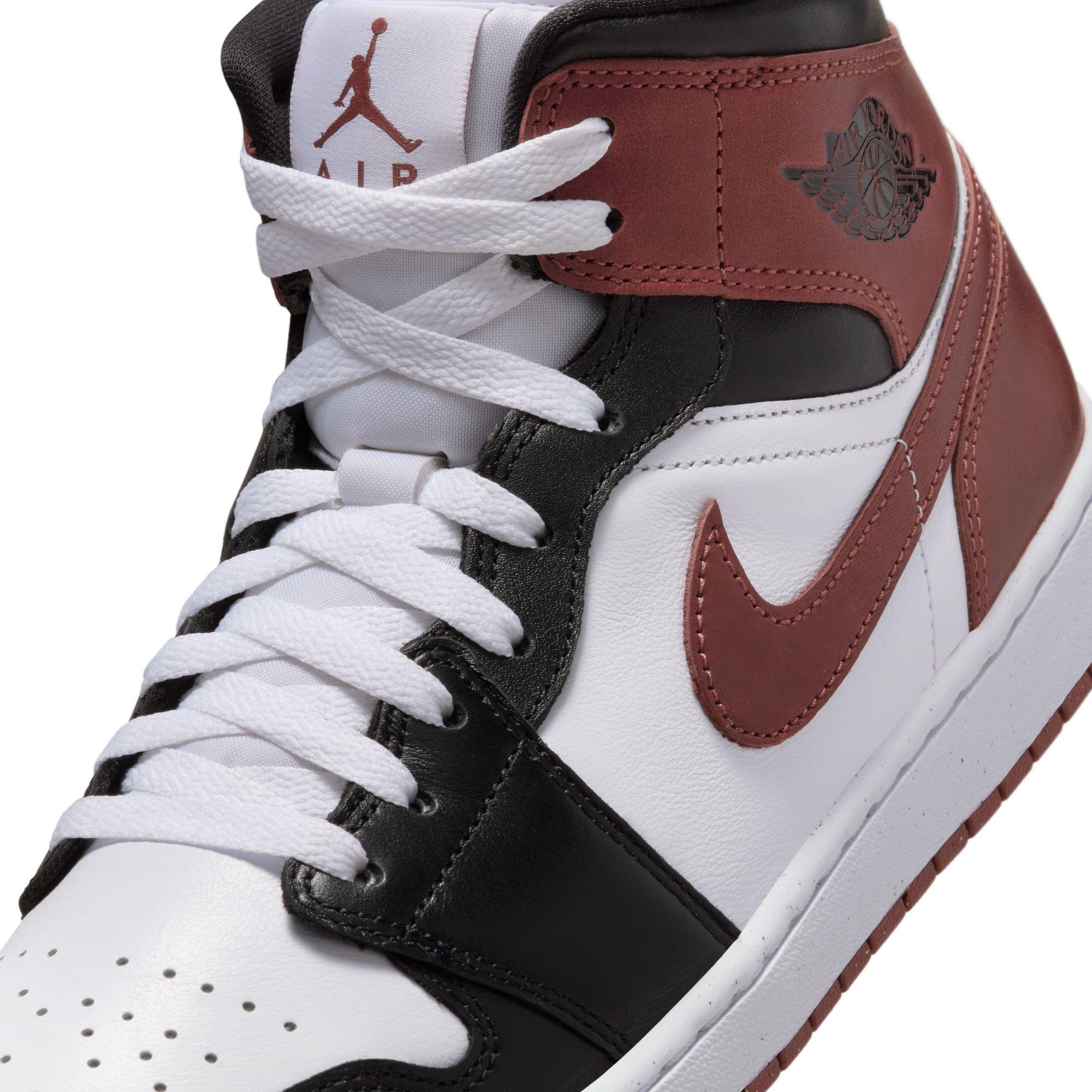 Jordan 1 Mid SE "White/Dark Pony/Black" Men's Shoe - WHITE/BLACK Thumbnail View 10