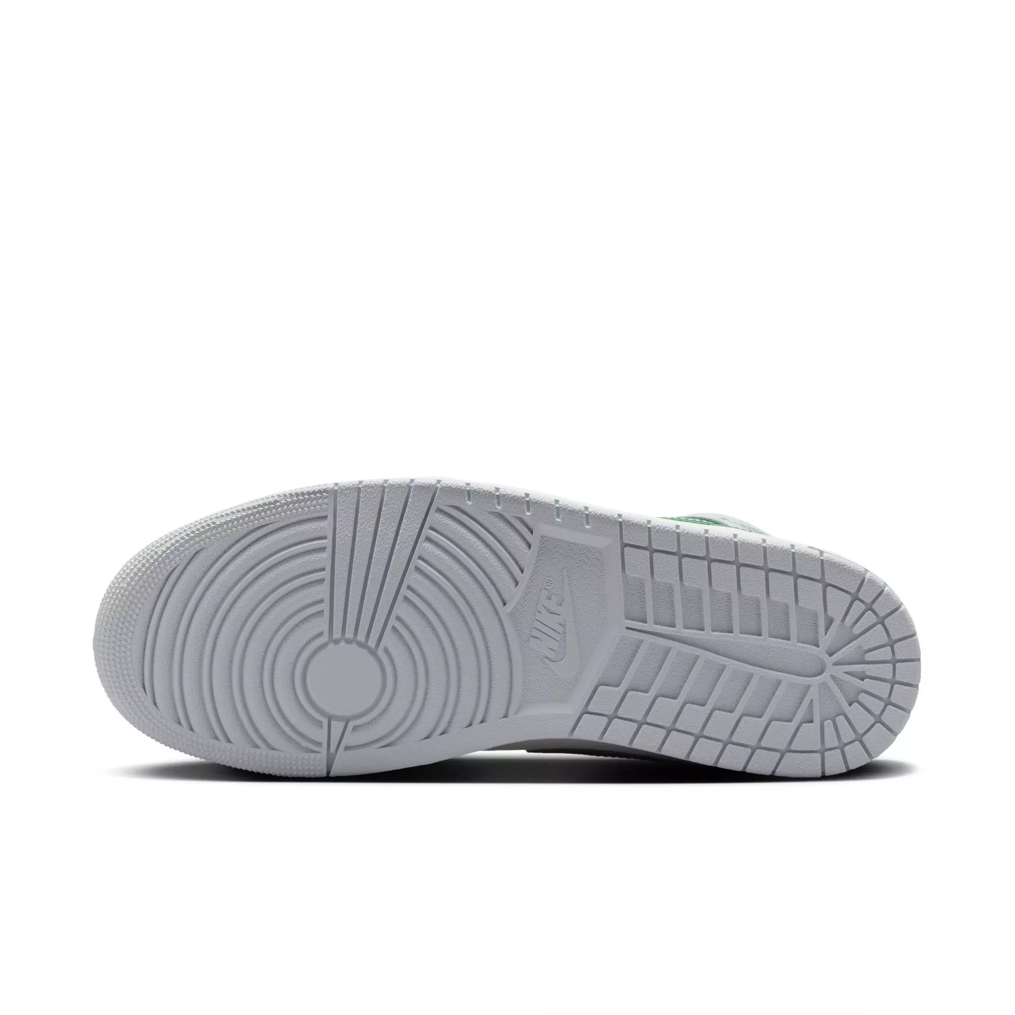 Jordan 1 Mid "Summit White/Pine Green/Pure Platinum" Men's Shoe - WHITE/GREEN