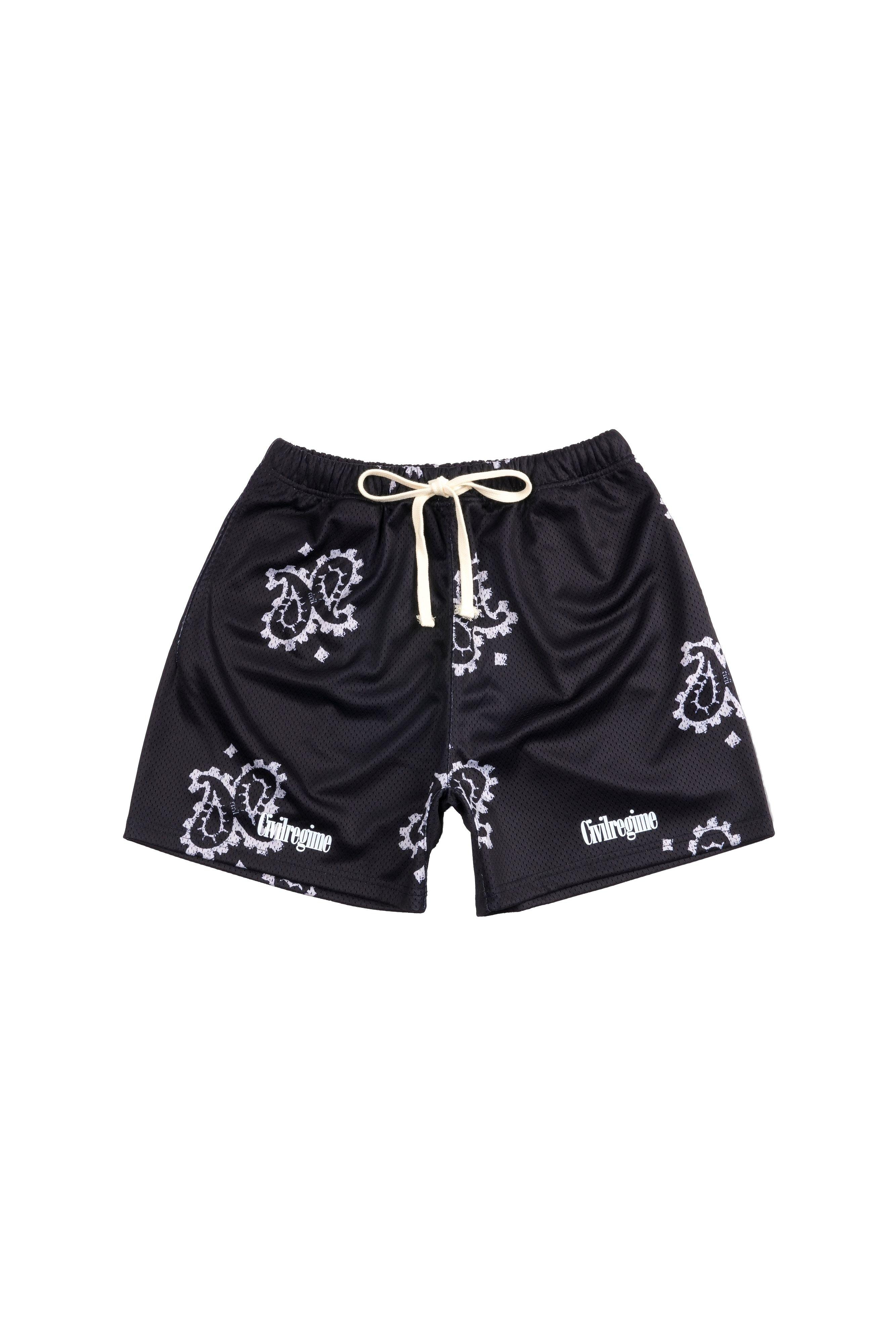 Civil Regime Men's Out West Mesh Shorts - Black - BLACK