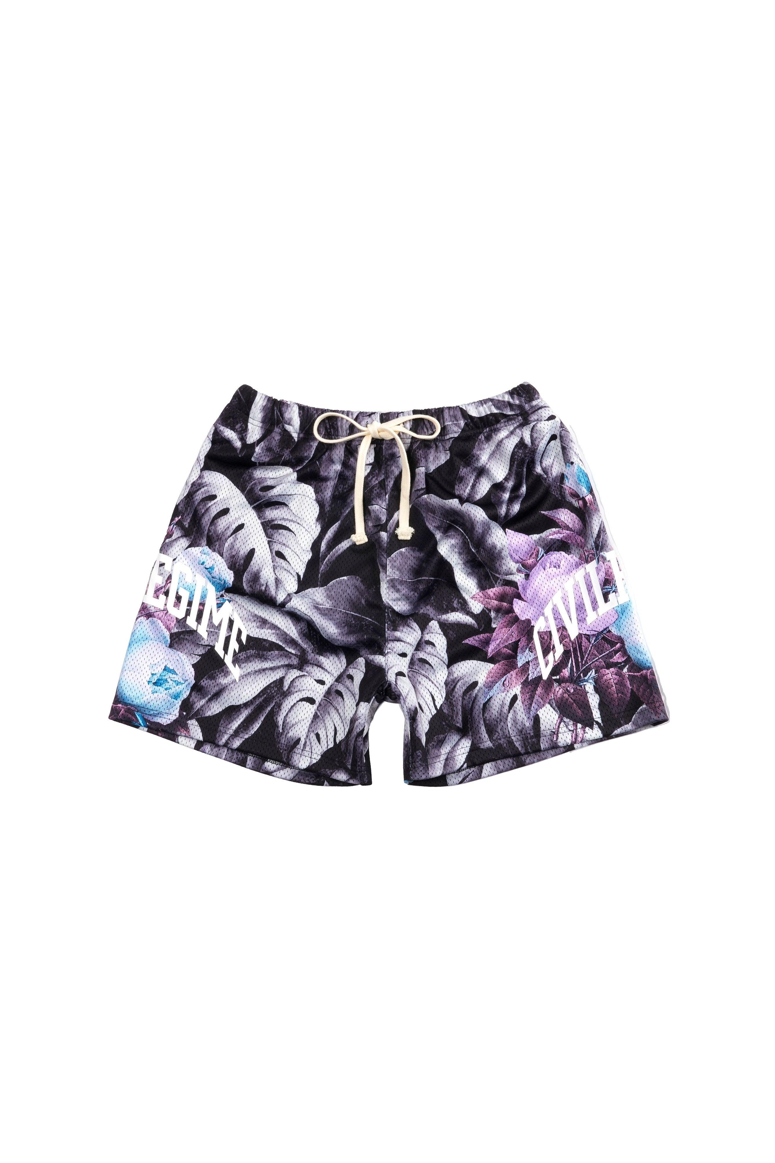 Civil Regime Men's Seeds Grow Mesh Shorts - Black - BLACK