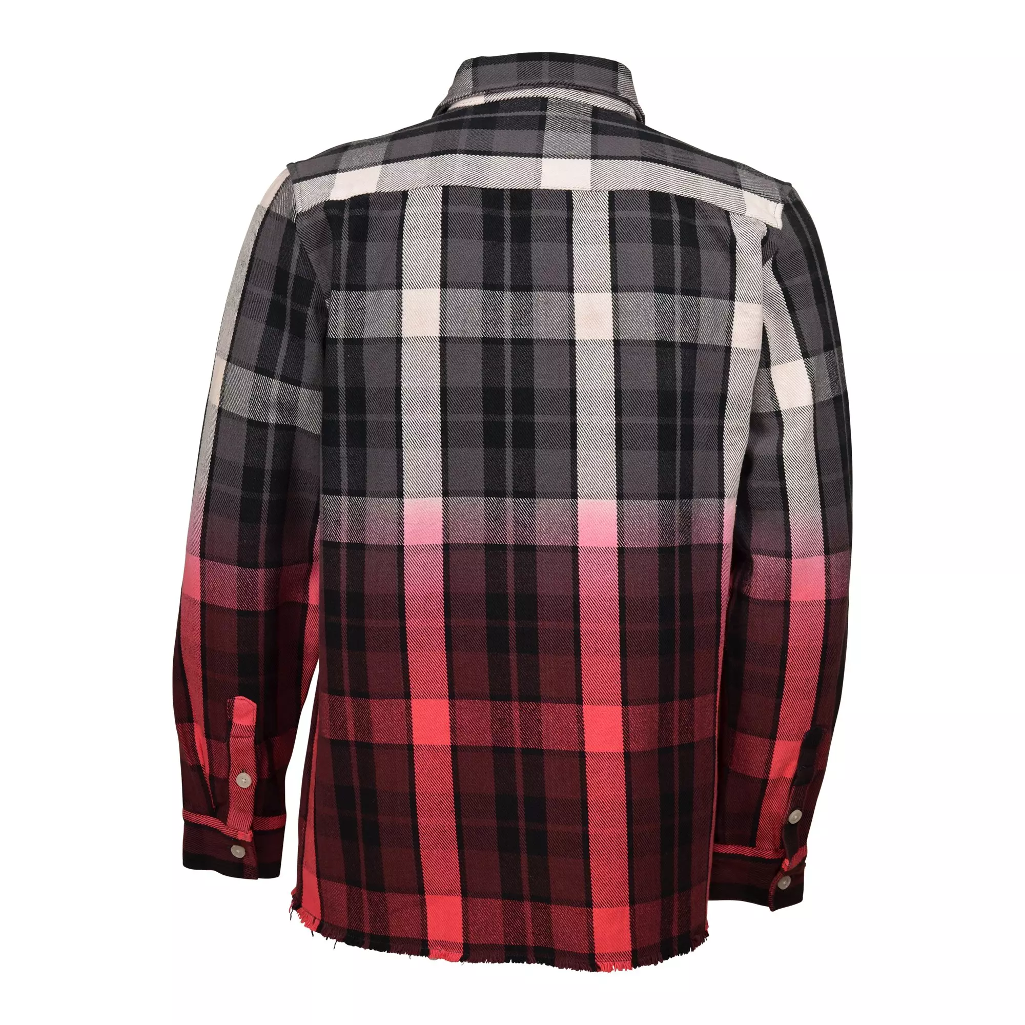 Reason Men's Splatter Distress Flannel Shirt - BLACK/RED