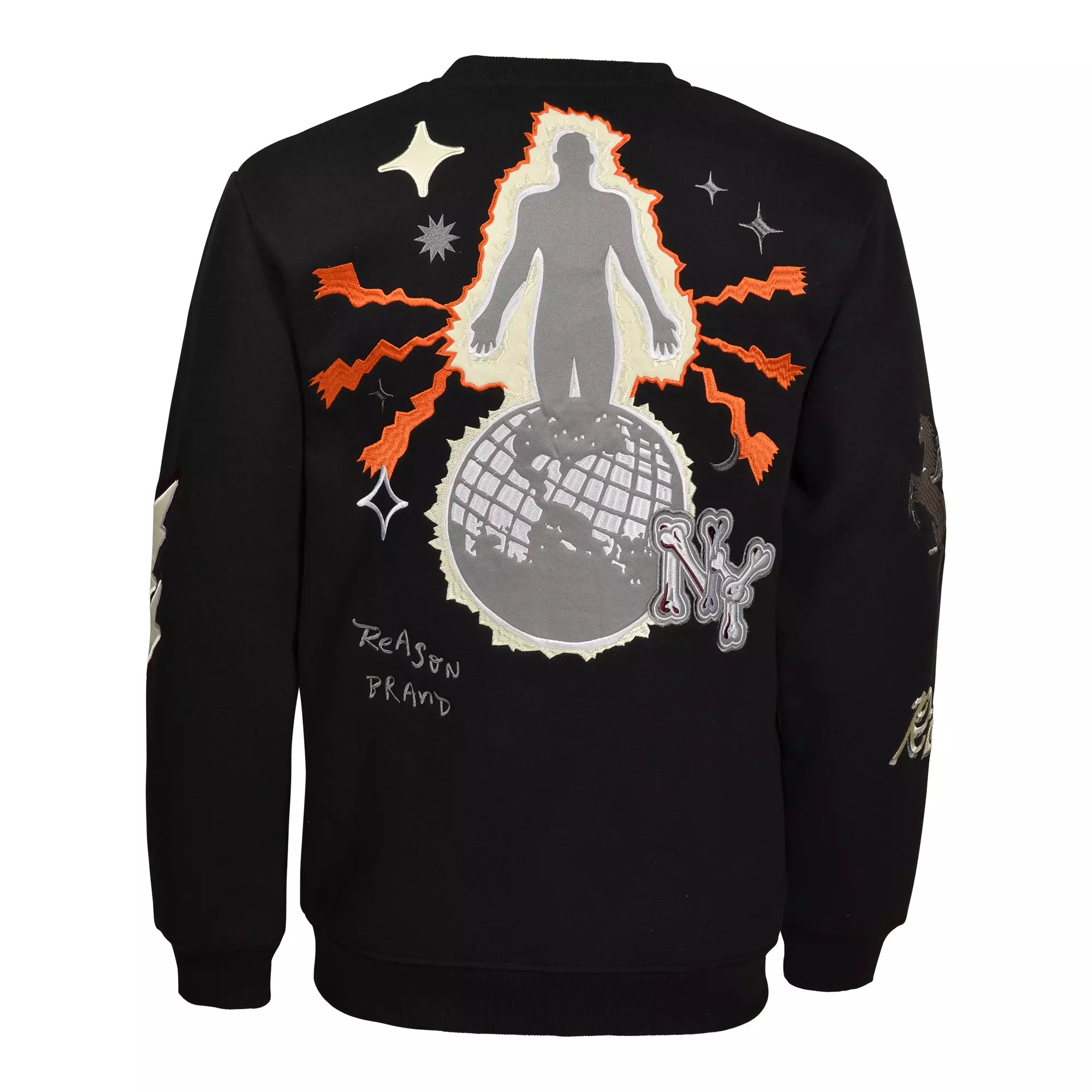 Reason Men's One Of A Kind Fleece Crew - Black - BLACK