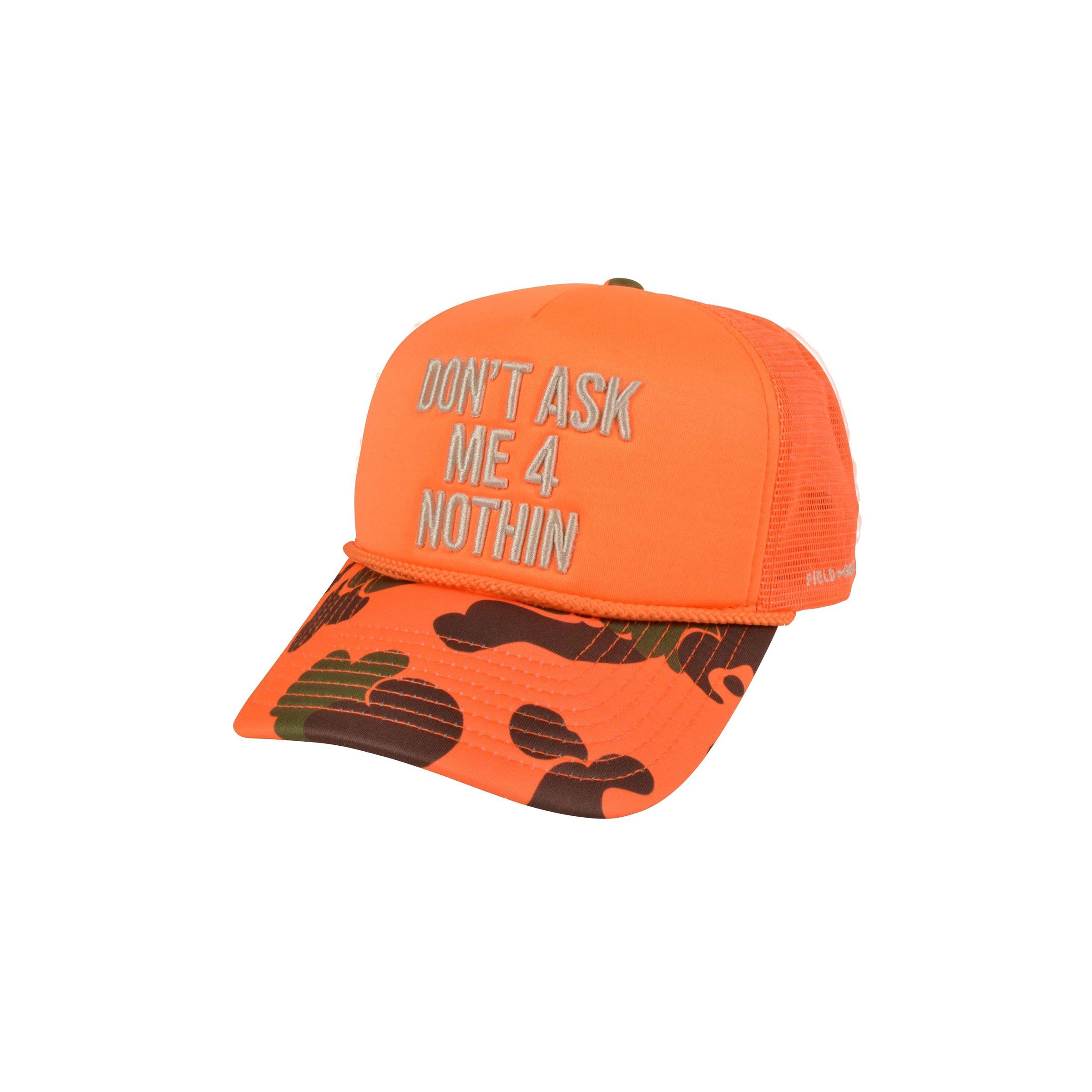 Field Grade Don't Ask Safety Orange Duck Trucker-Camo - ORANGE