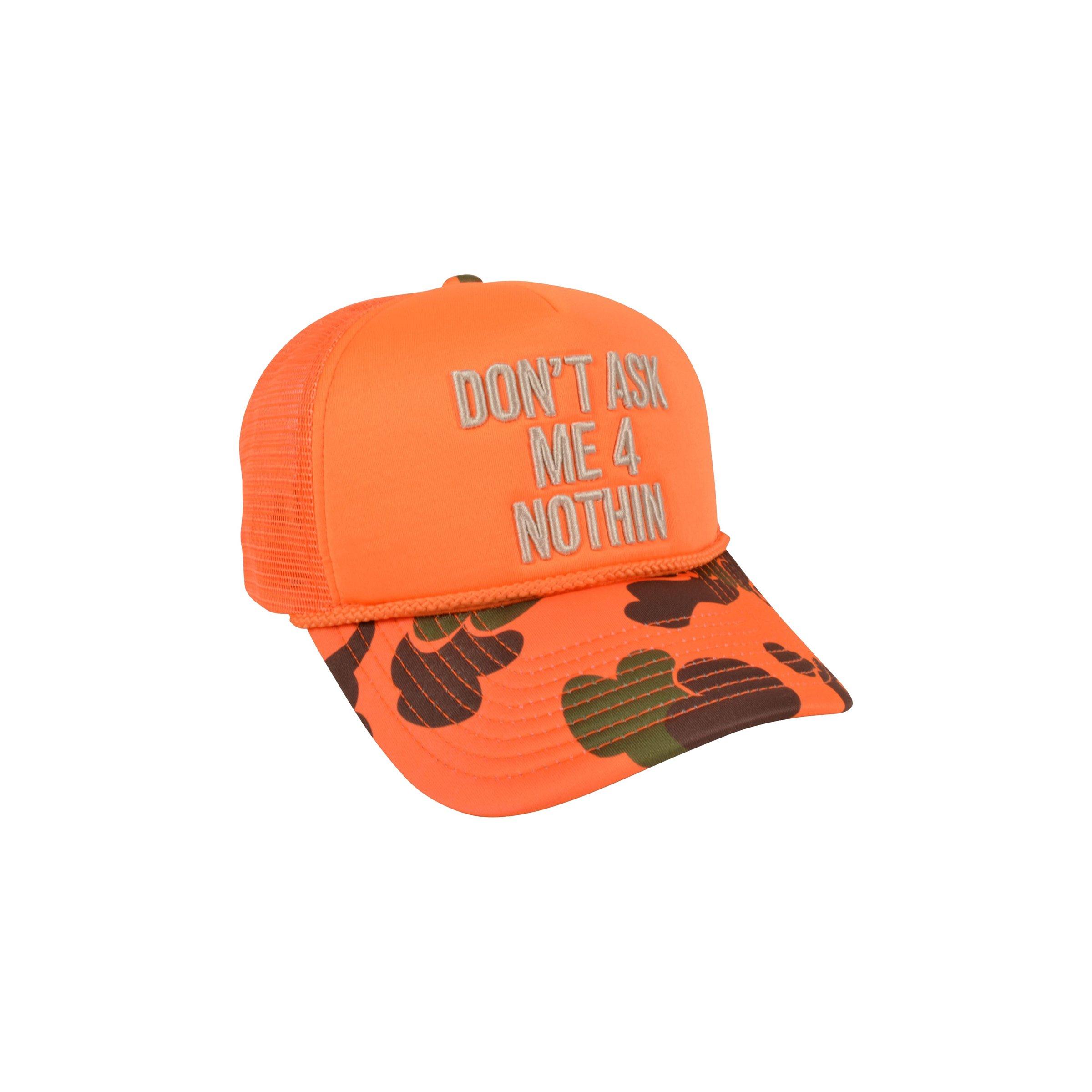 Men's Field Grade Don't Ask Safety Orange Duck Trucker-Camo