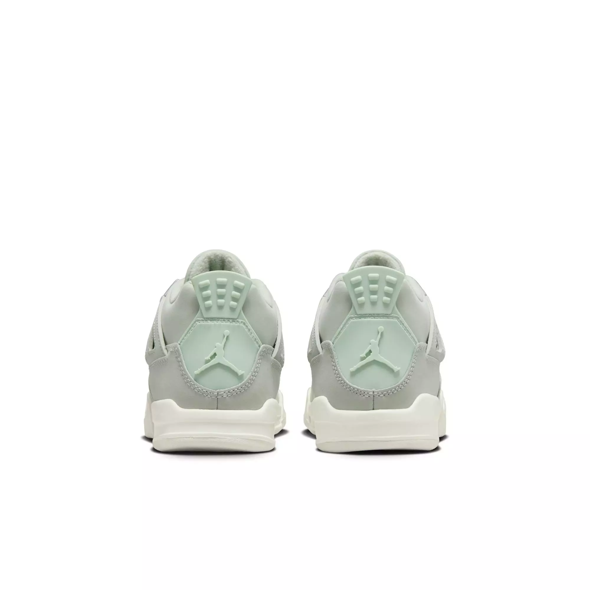 Jordan 4 Retro "Abundance" Preschool Girls' Shoe - SEAFOAM/SAIL/METALLIC SILVER