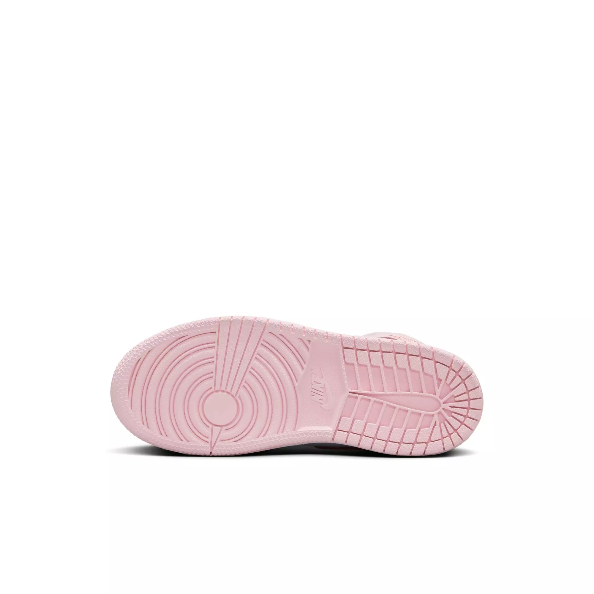 Jordan 1 Mid "Pink Foam/White/Fire Red" Preschool Girls' Shoe - PINK/WHITE