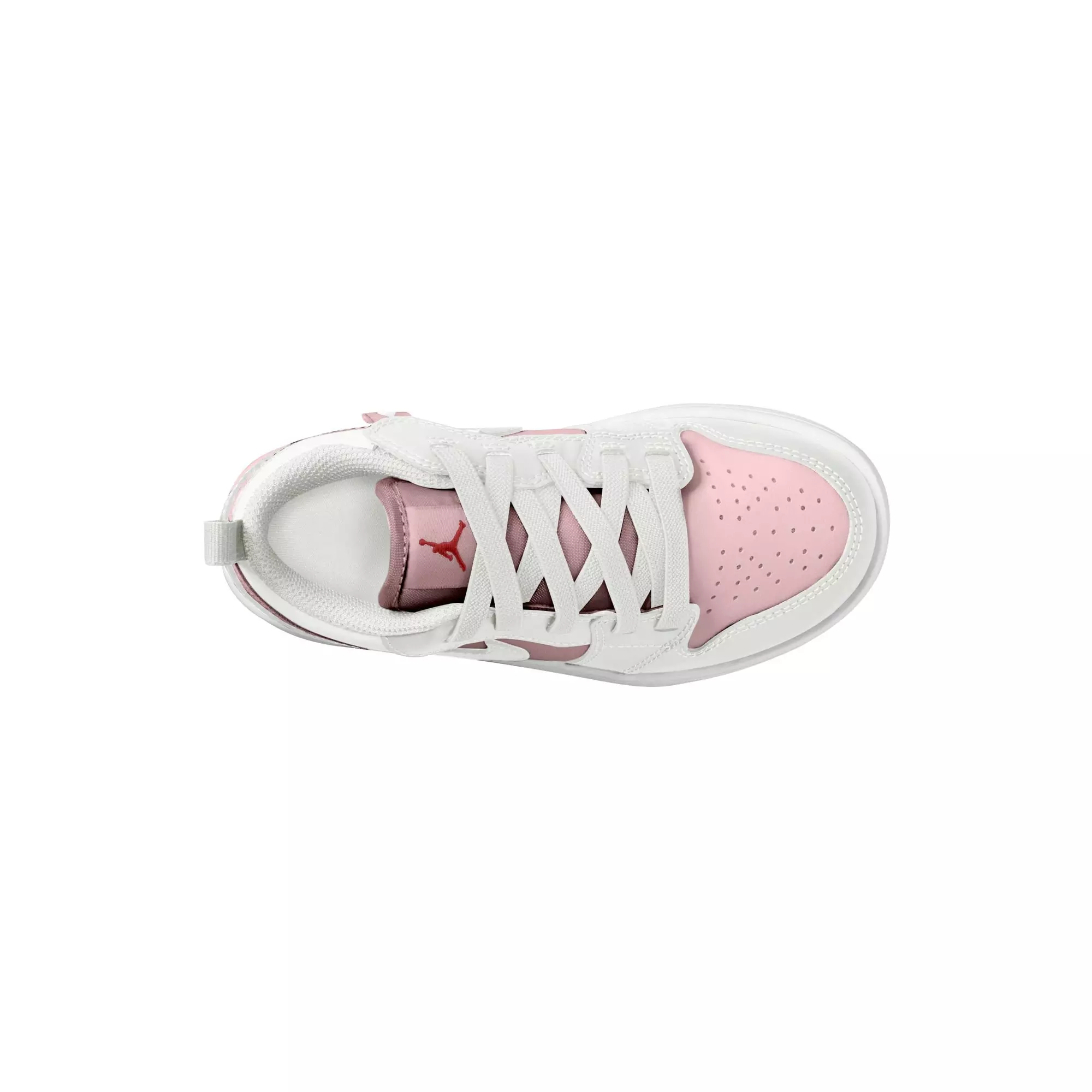 Jordan 1 Low Alt "Pink Foam/White/Fire Red" Preschool Girls' Shoe - PINK/WHITE