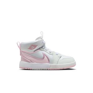Jordan 1 Mid RM EasyOn "White/Pink Foam/Fire Red" Preschool Girls' Shoe