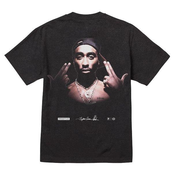 Primitive Men's Tupac Stay Up Tee - BLACK Thumbnail View 2
