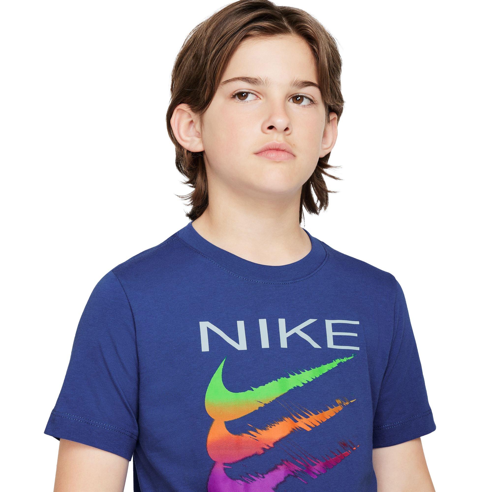 Nike Sportswear Brand Mark Big Boys' Blue&nbsp;Tee