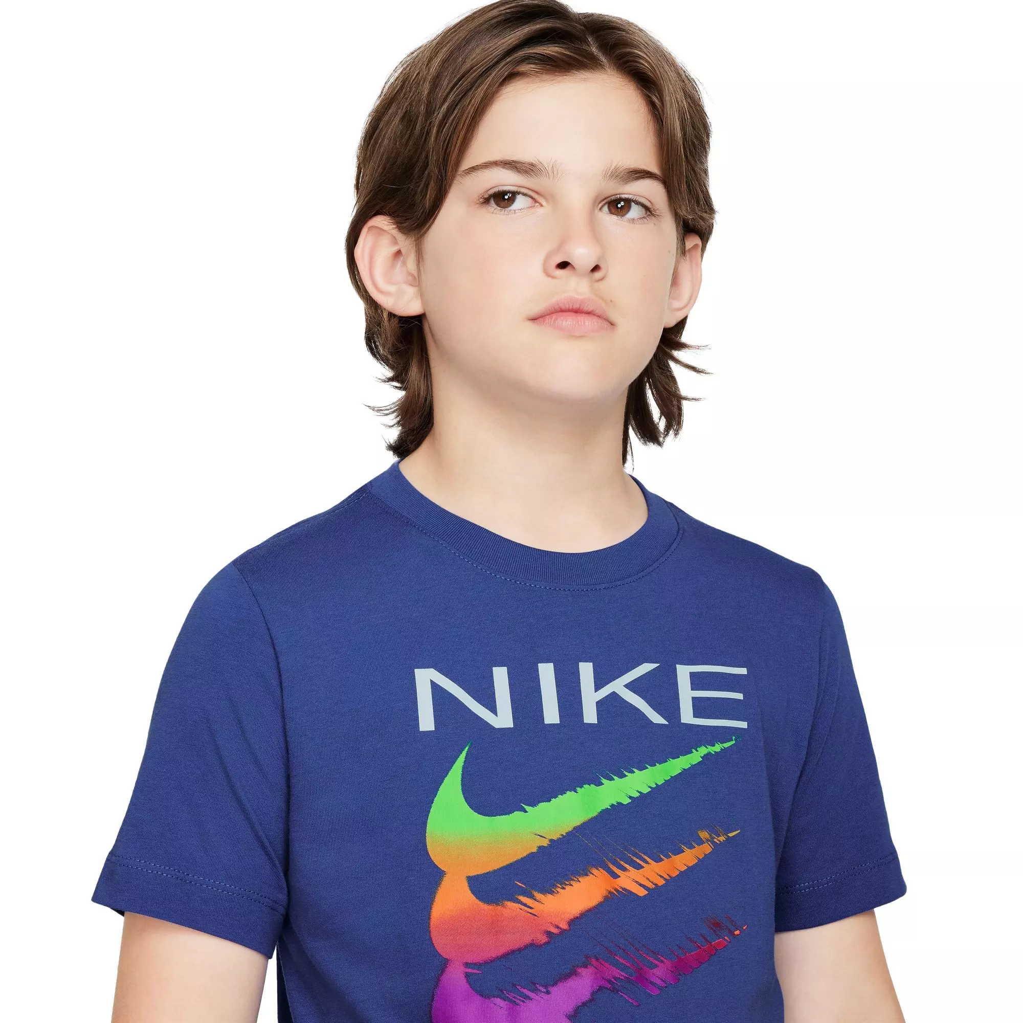 Nike Big Boys' Sportswear Brand Mark Tee - ROYAL