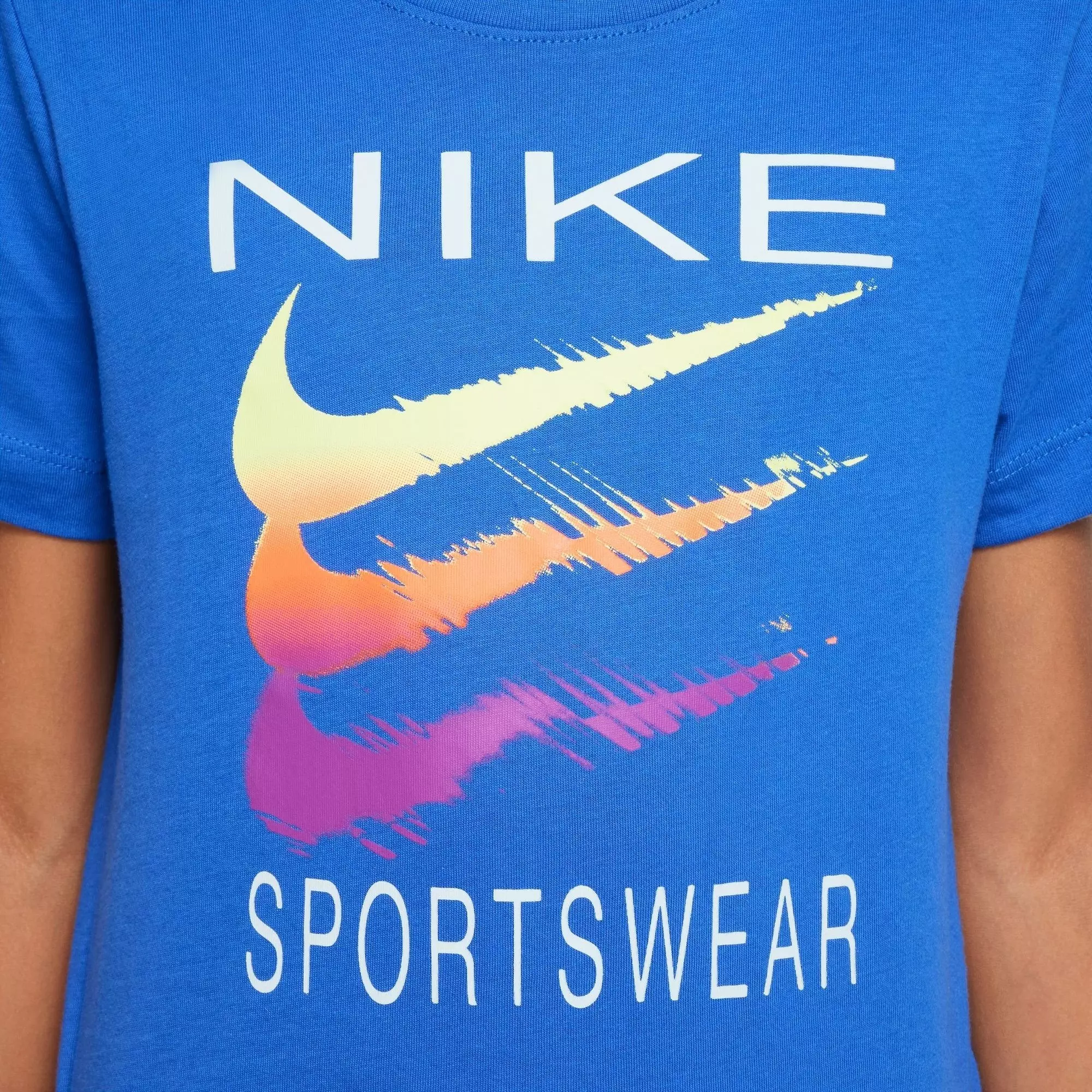 Nike Big Boys' Sportswear Brand Mark Tee - Blue - ROYAL