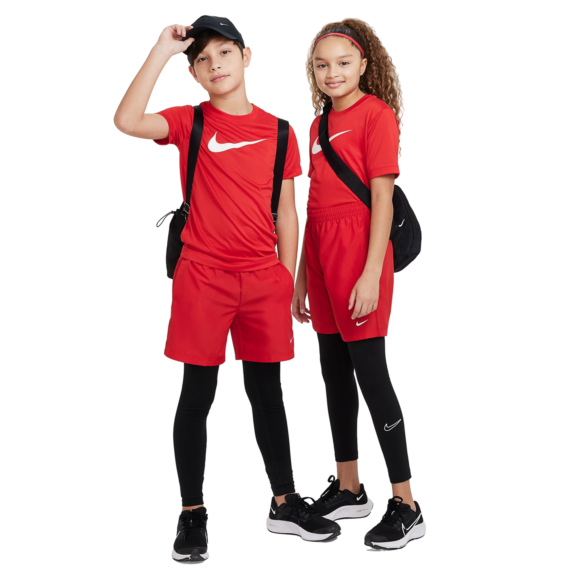 Nike Big Boys' Multi Dri-FIT Training Shorts - Red - RED Thumbnail View 7