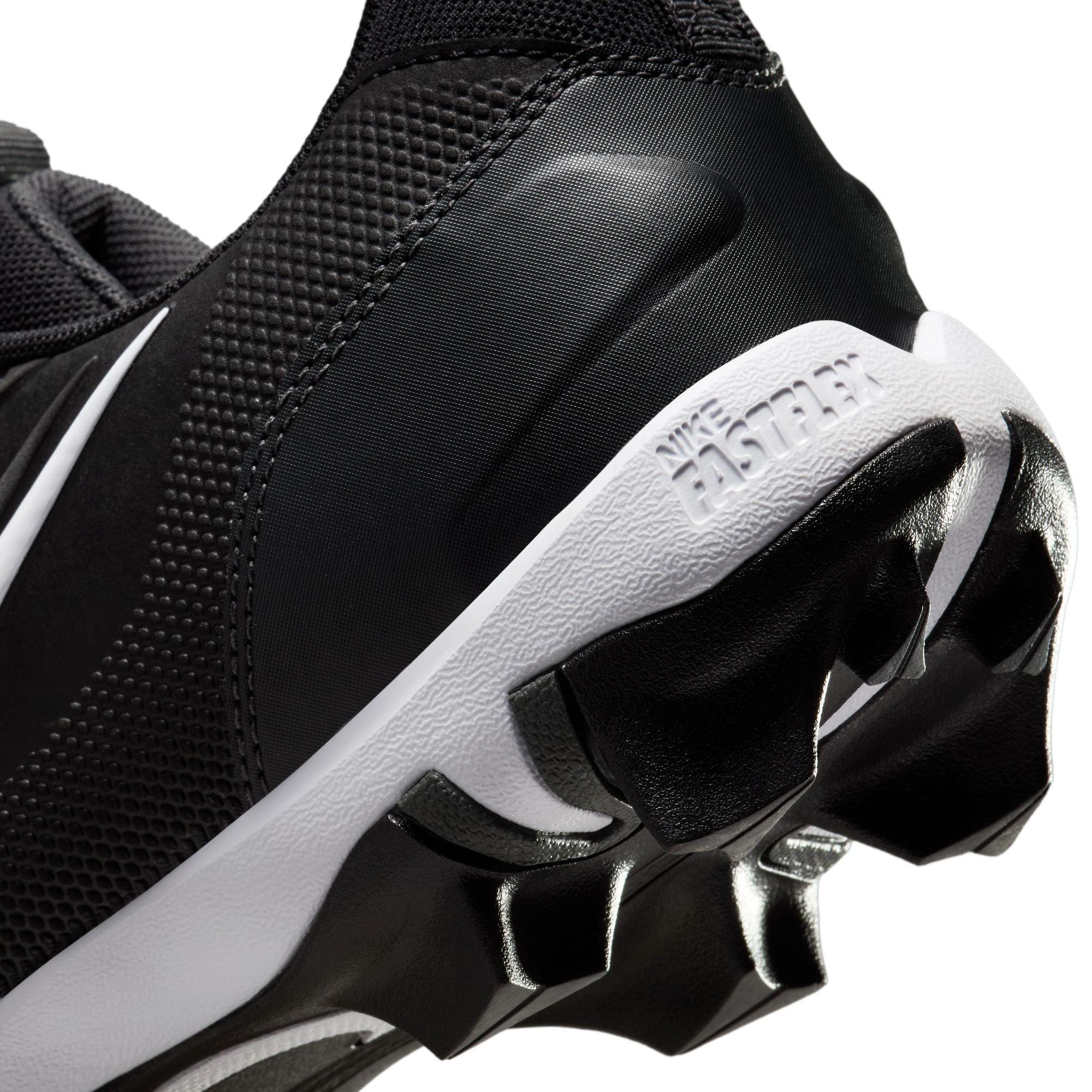 Nike Force Trout 9 "Black/Metallic Silver/Anthracite/White" Men's Baseball Cleat - BLACK/WHITE Thumbnail View 12