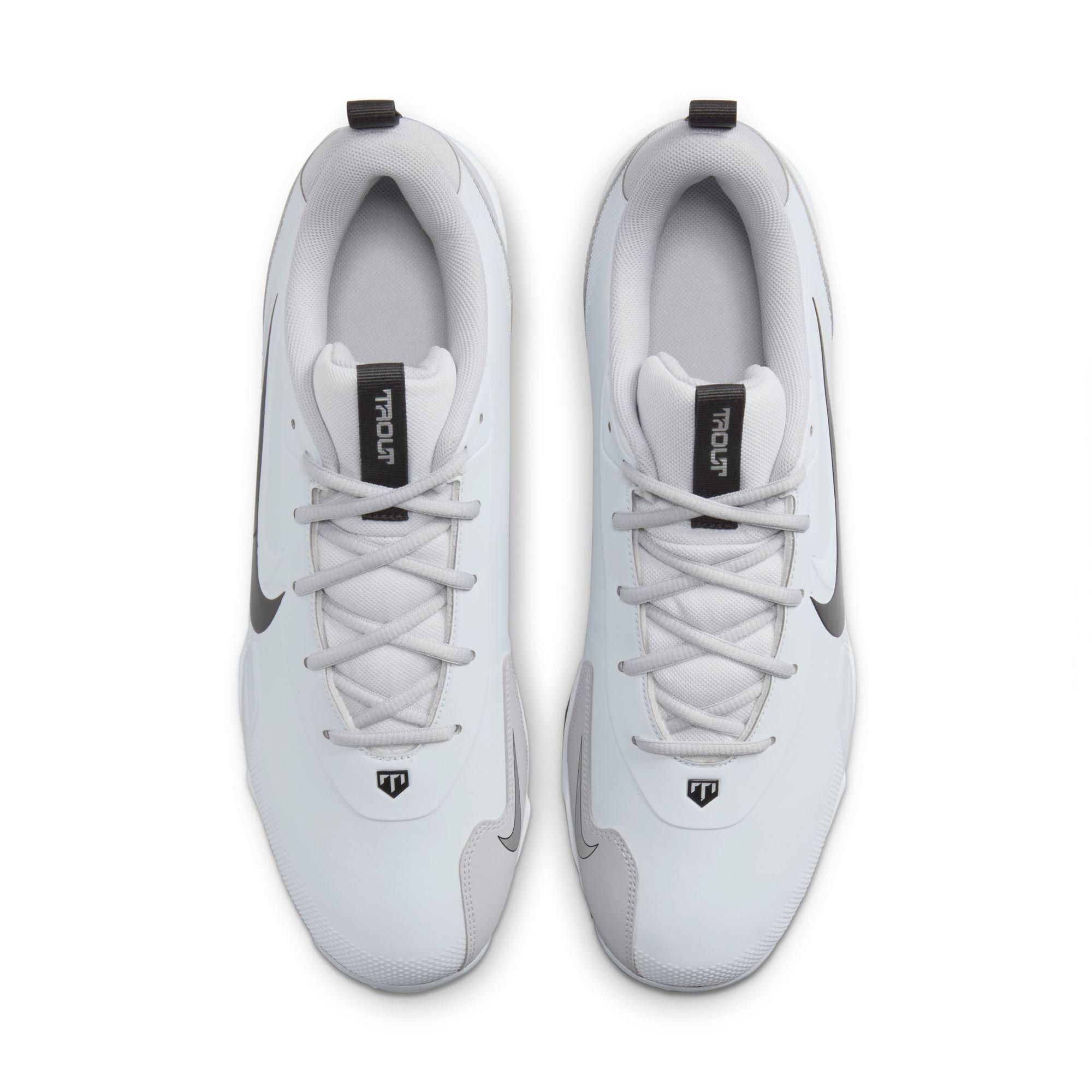 Nike Force Trout 9 Keystone "Pure Platinum/White/Wolf Grey/Black" Men's Baseball Cleat - GREY/BLACK Thumbnail View 6