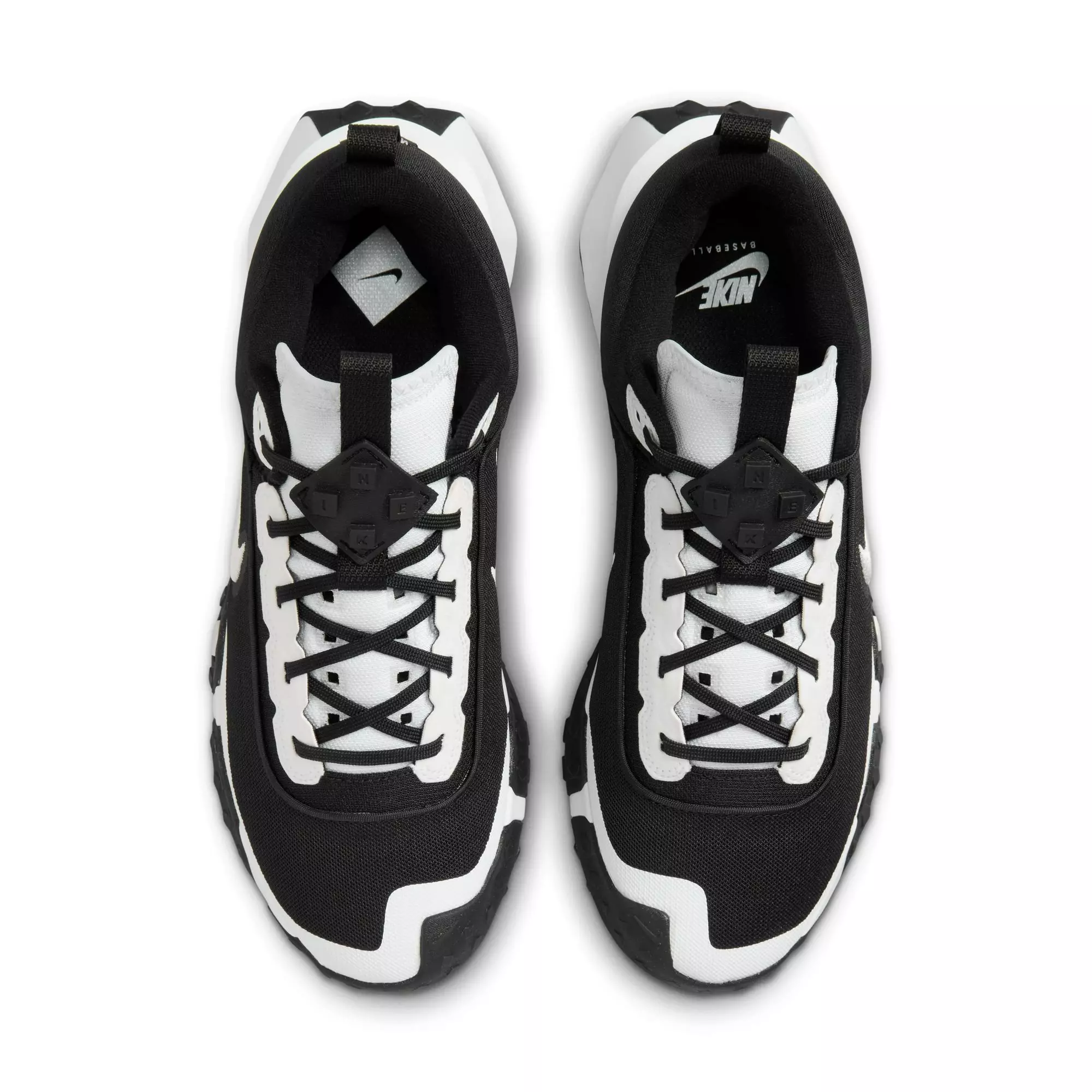 Nike Air Diamond Varsity Turf "Black/White" Men's Baseball Shoe - BLACK/WHITE