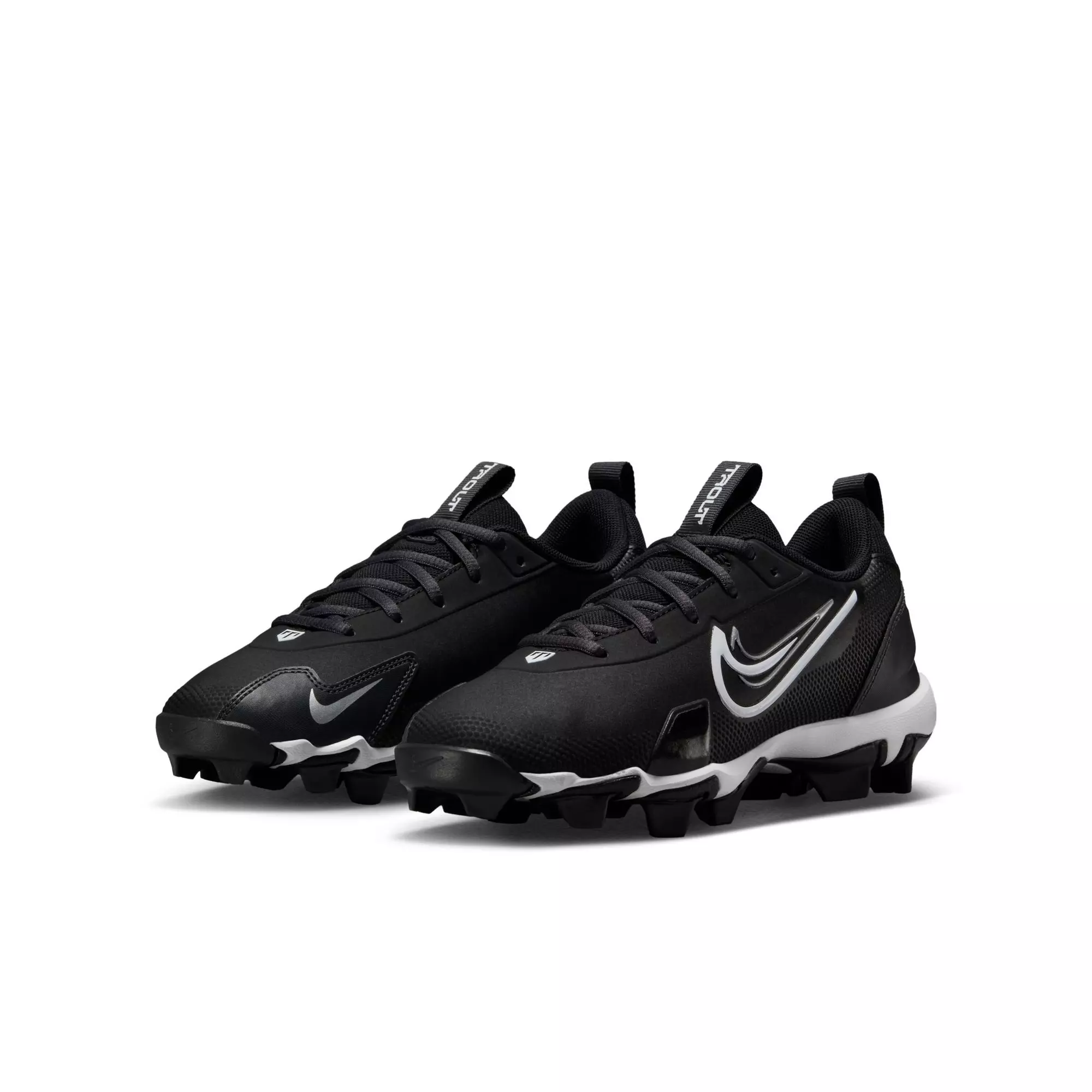 Nike Force Trout 9 Keystone "Black/White/Anthracite/Silver" Grade School Boys' Baseball Cleat - BLACK/WHITE