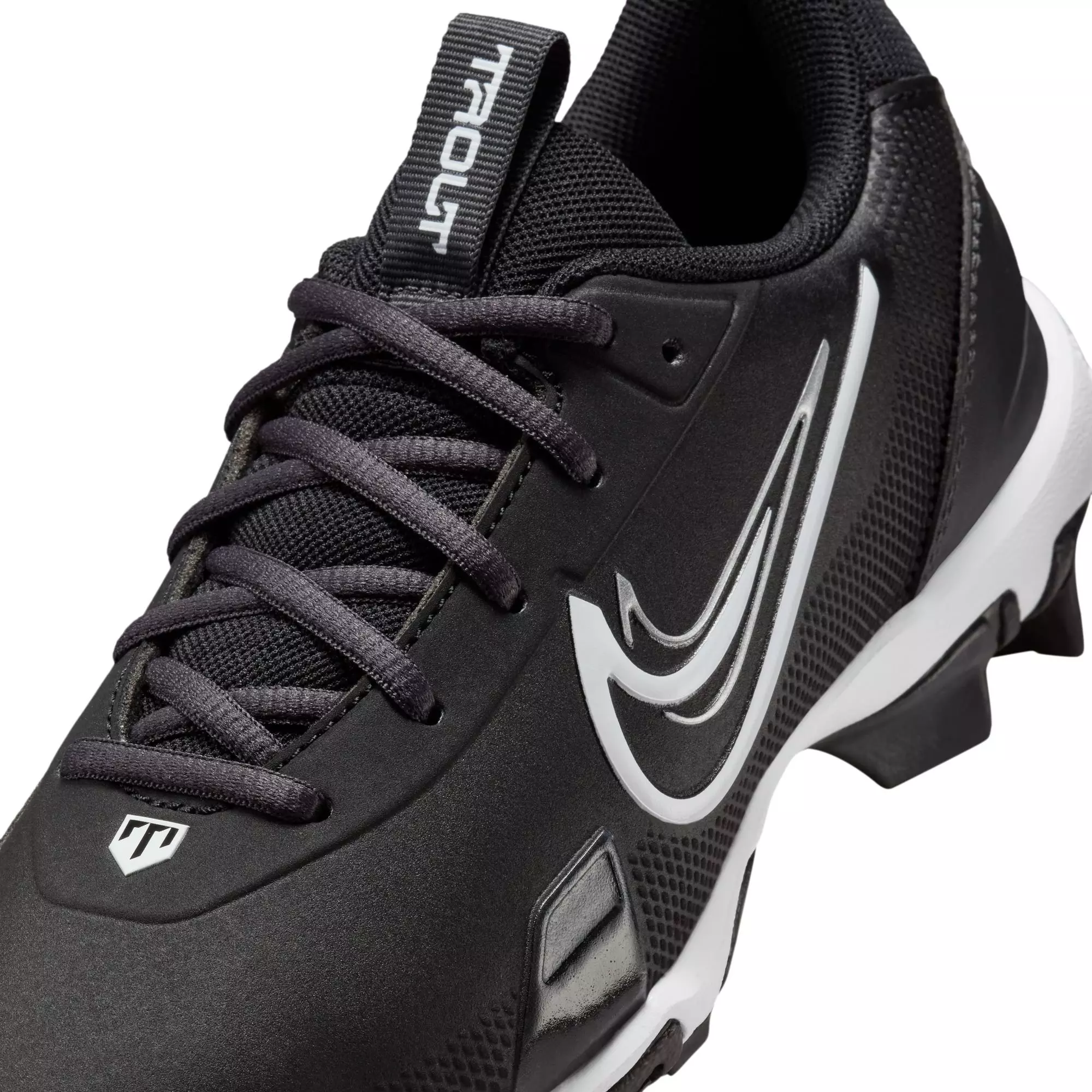 Nike Force Trout 9 Keystone "Black/White/Anthracite/Silver" Grade School Boys' Baseball Cleat - BLACK/WHITE