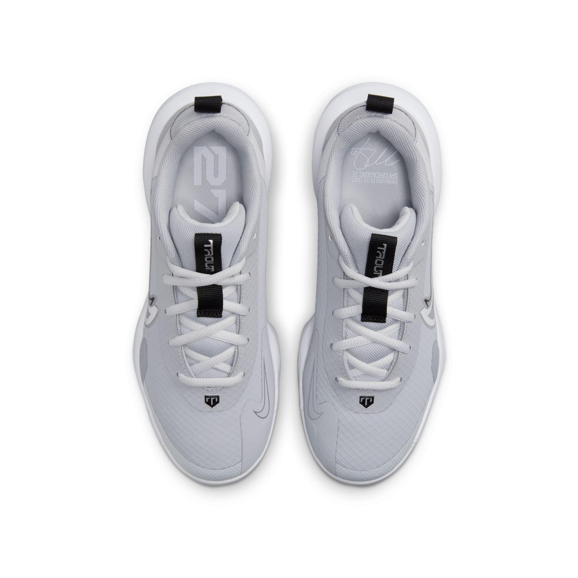 Nike Force Trout 9 Pro MCS  Grade School Boys' "Wolf Grey/White/Pure Platinum/Black" Baseball Cleat