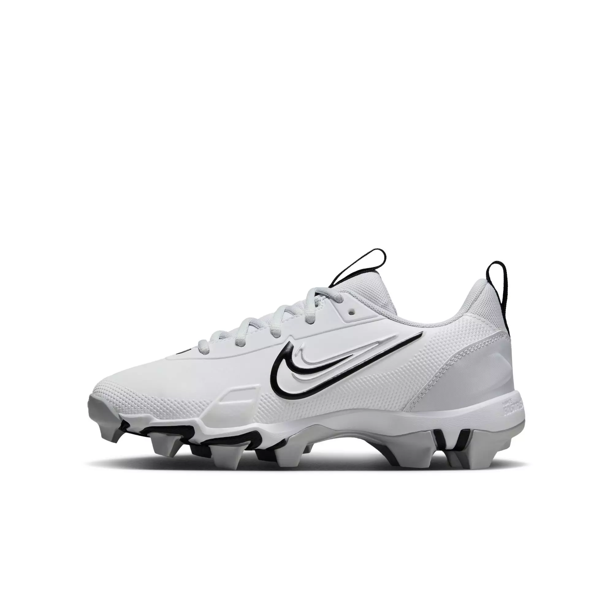 Nike Force Trout 9 Keystone "White/Black/Pure Platinum" Preschool Boys' Baseball Cleat - WHITE/BLACK